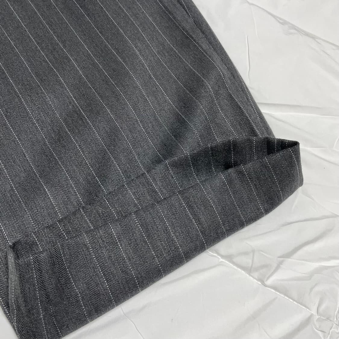 노운 wide tapered pants (stripe charcoal) 상품이미지6