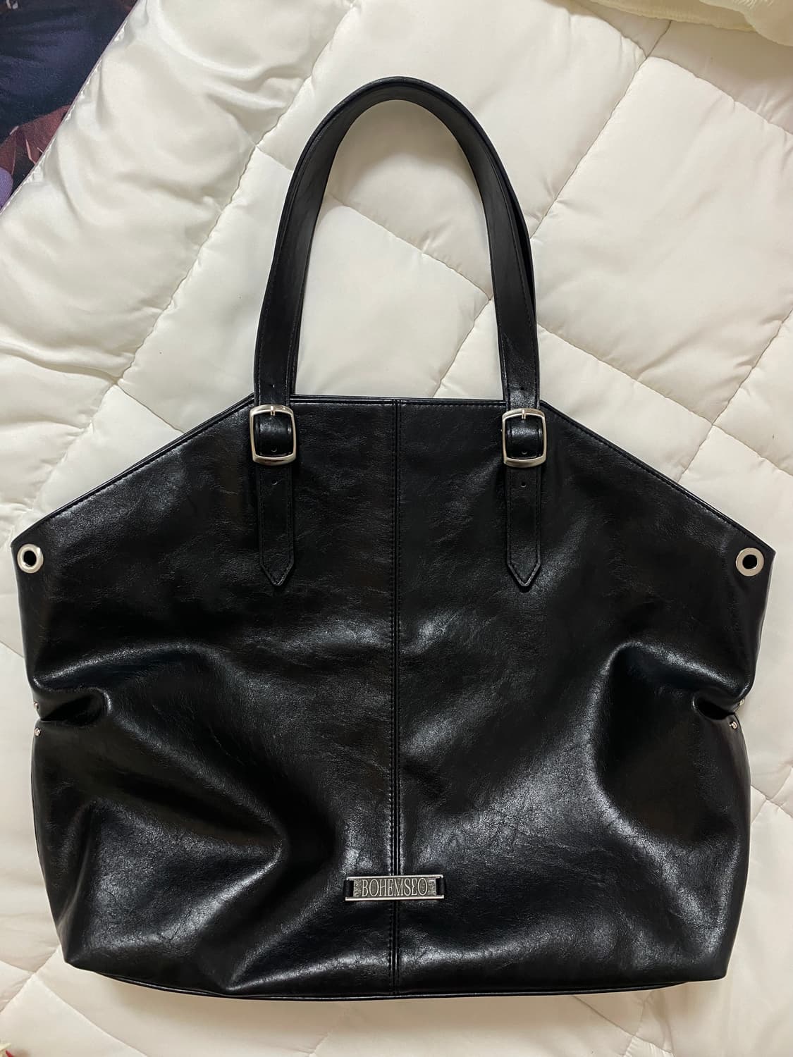 보헤미안서울 벨티드 셔링 레더 숄더백 상품이미지3