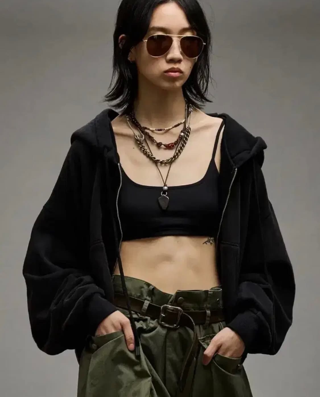 송혜교,김지원 착용)R13 벌룬 후드집업 상품이미지3