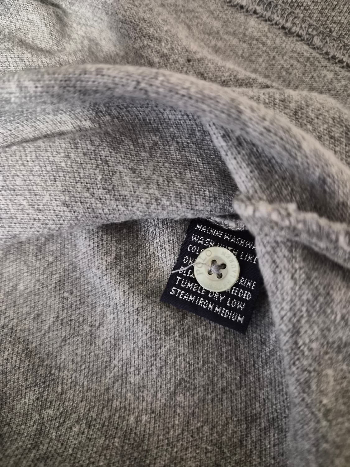 폴로 랄프로렌 실버 빅포니 자수로고 그레이 카라 반팔티 상품이미지5