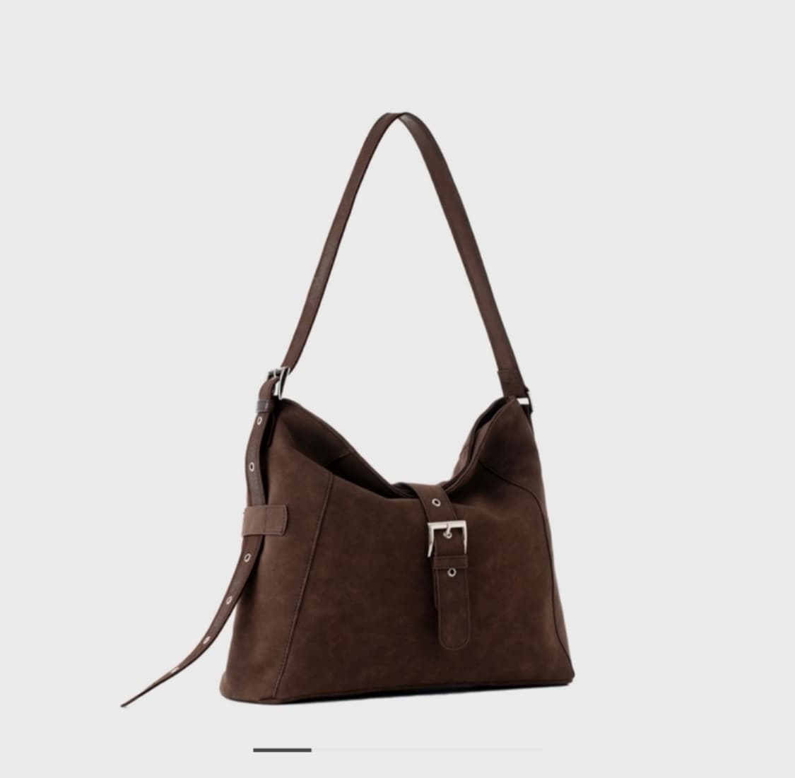 스퀘어라인 차밍 charming 숄더백 스웨이드 브라운 상품이미지2