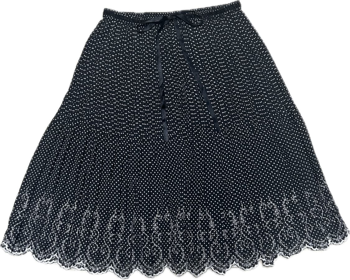 도트 무늬 미디 스커트 상품이미지1