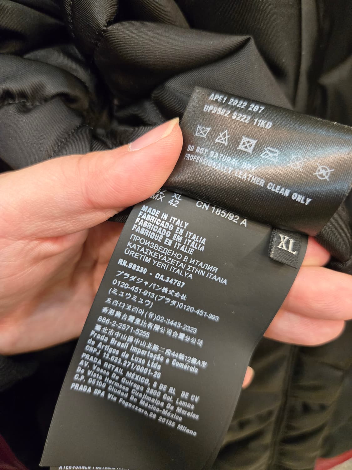 ​[프라다] 새상품급/XL] 22FW 오버사이즈 가죽 롱 봄버 자켓  상품이미지10