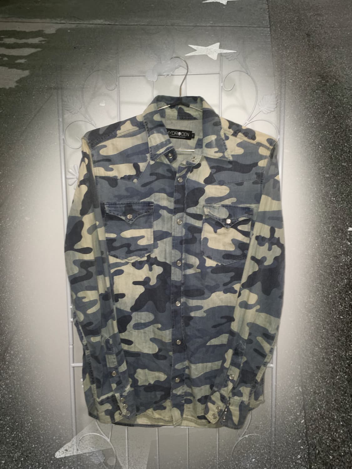 jpn vintage blue camo button shirts 상품이미지1