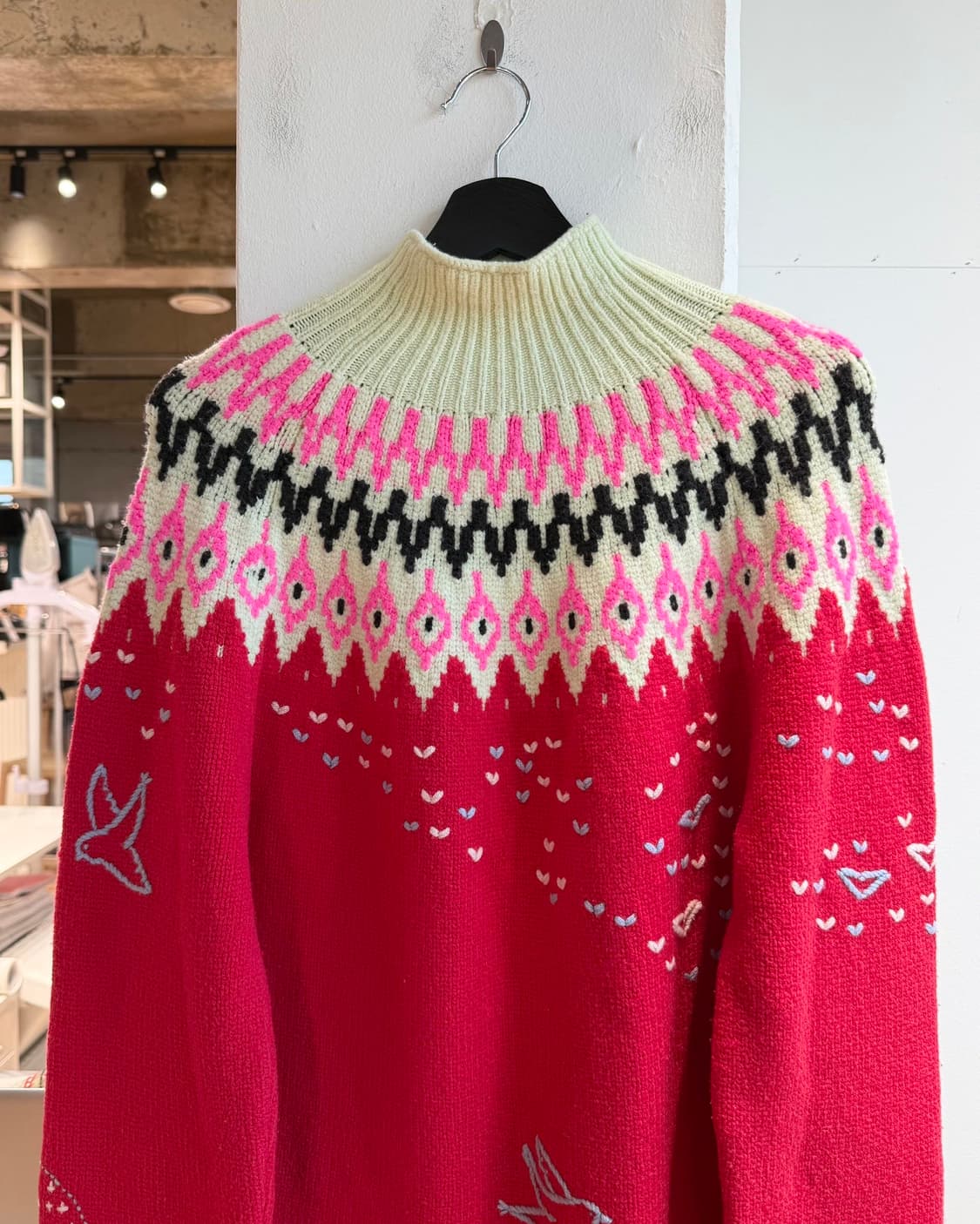 니나 리치 레드 크리스마스 라운드 니트  상품이미지3