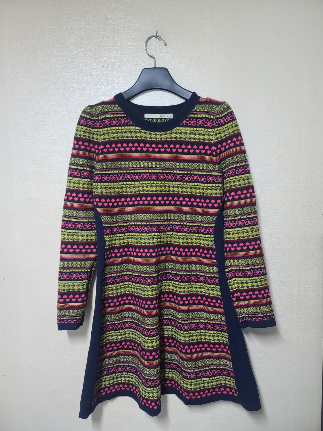 레니본 캐시미어 혼방 니트 원피스 상품이미지1