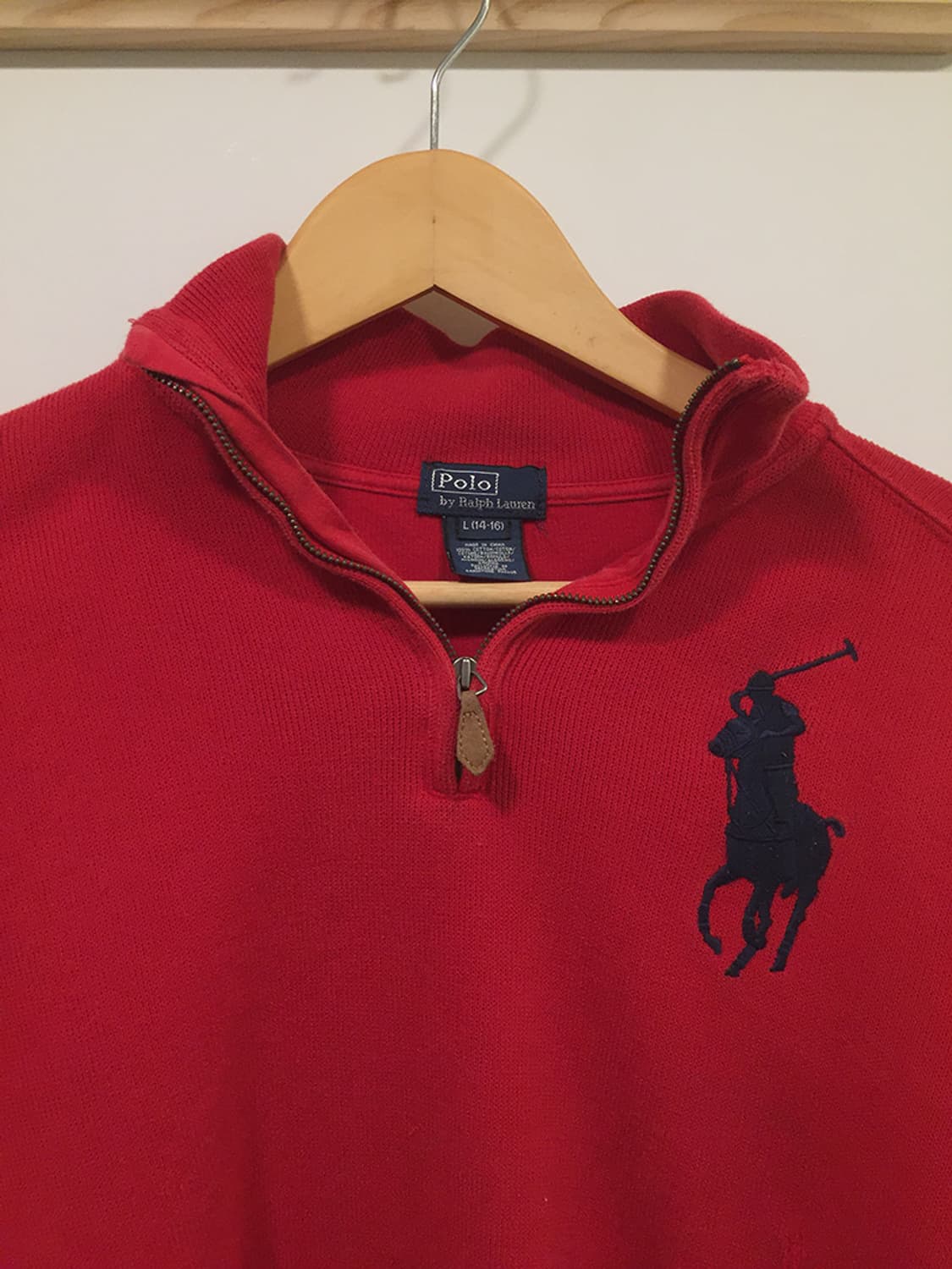 여성 폴로 빅포니 스웻 반집업 100 상품이미지4