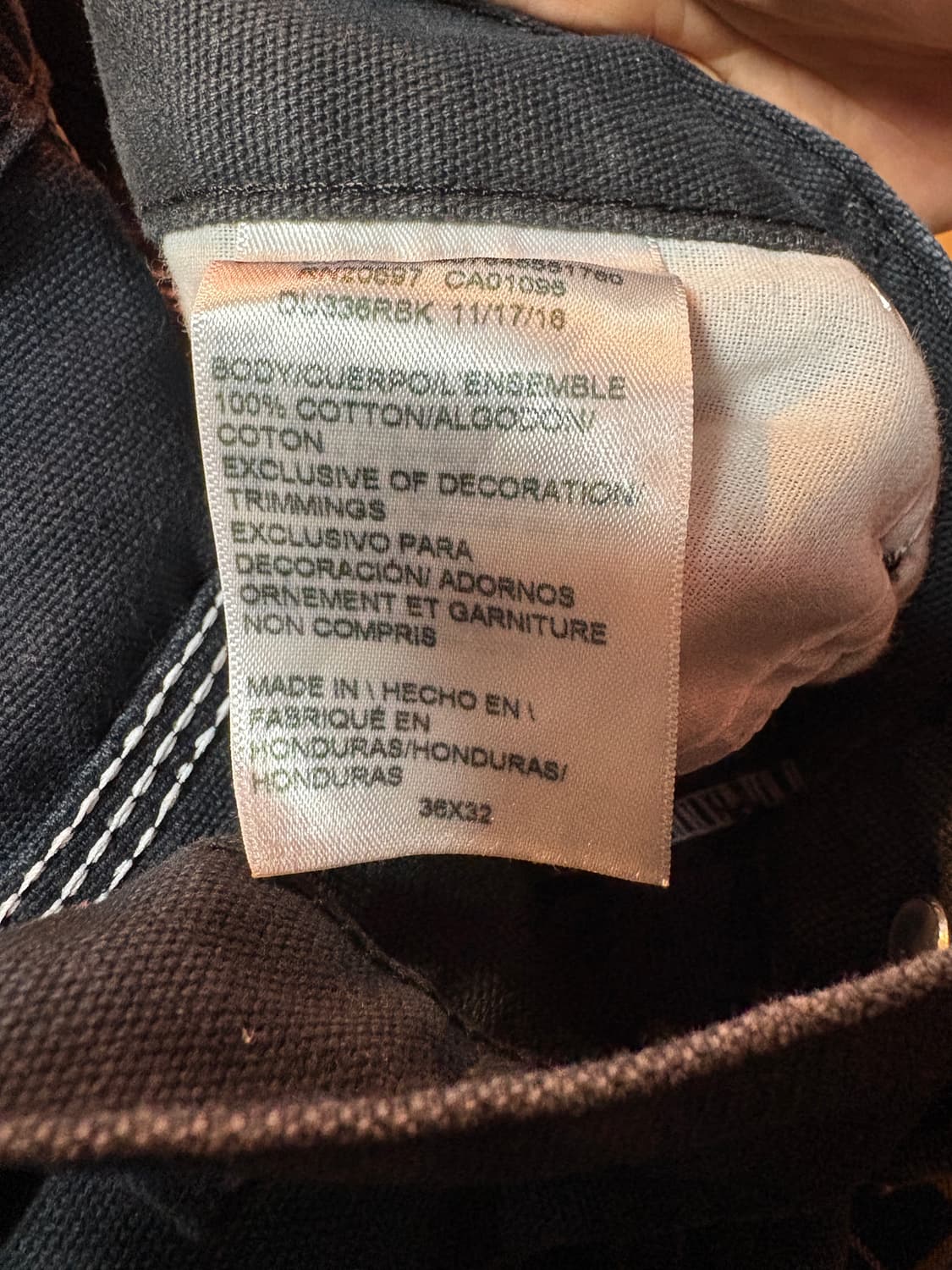 디키즈 카펜터 팬츠 블랙 36x32 상품이미지6