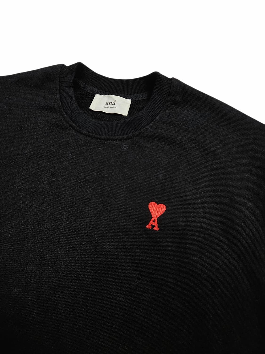 아미 스몰 로고 맨투맨 블랙 상품이미지2