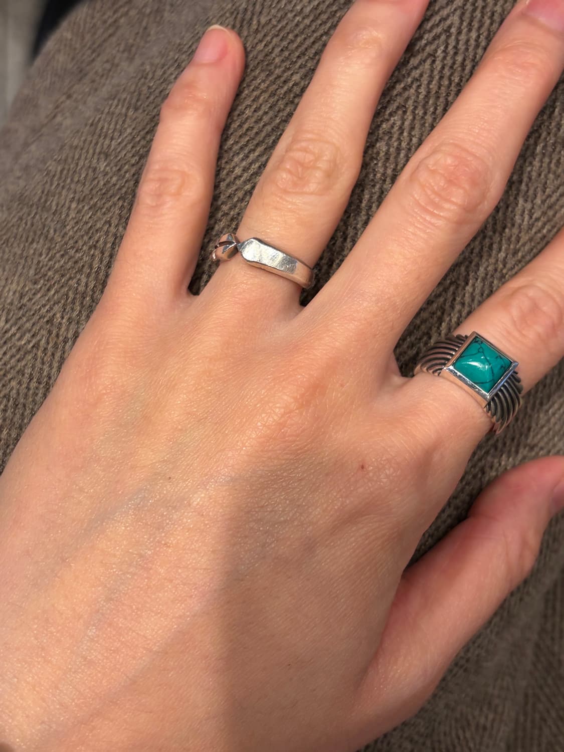 [남/여]터키석 스퀘어 실버 925 링 상품이미지9