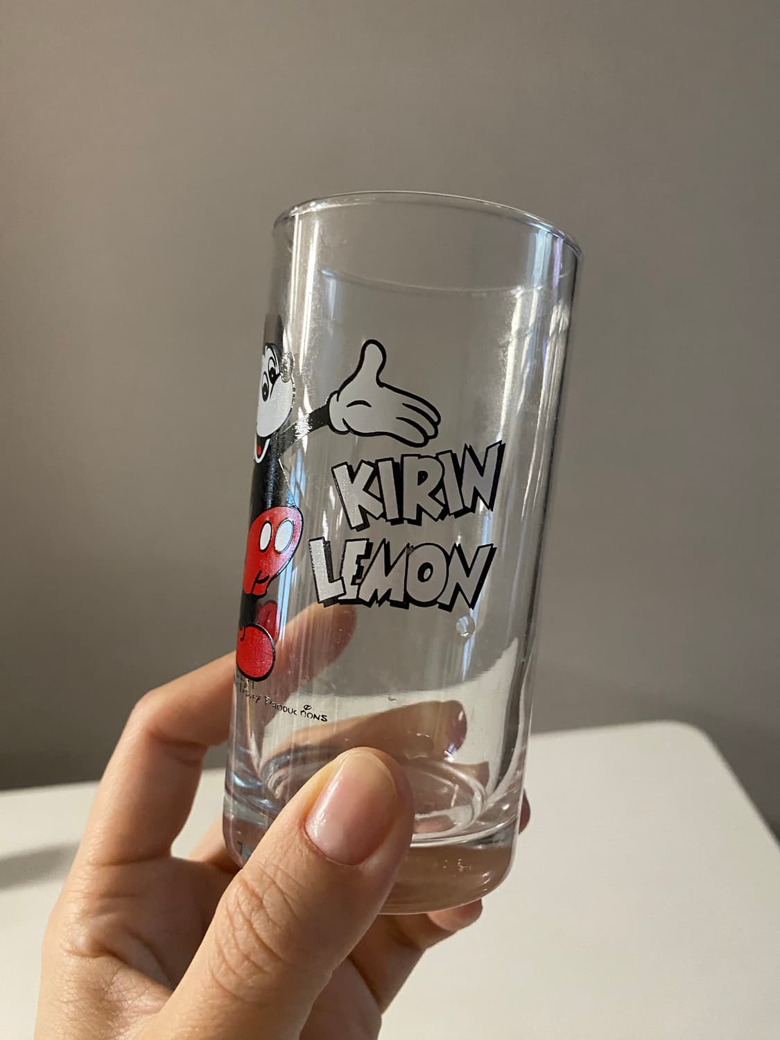 빈티지 기린 레몬 미키마우스 유리컵 상품이미지5