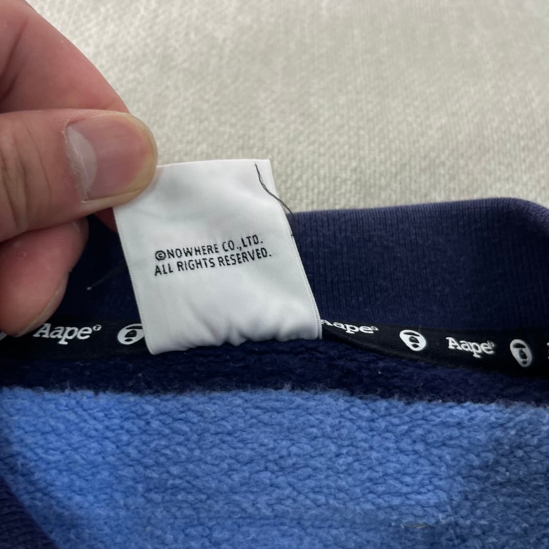 100 Aape 베이프 스트라이프 럭비티  상품이미지3