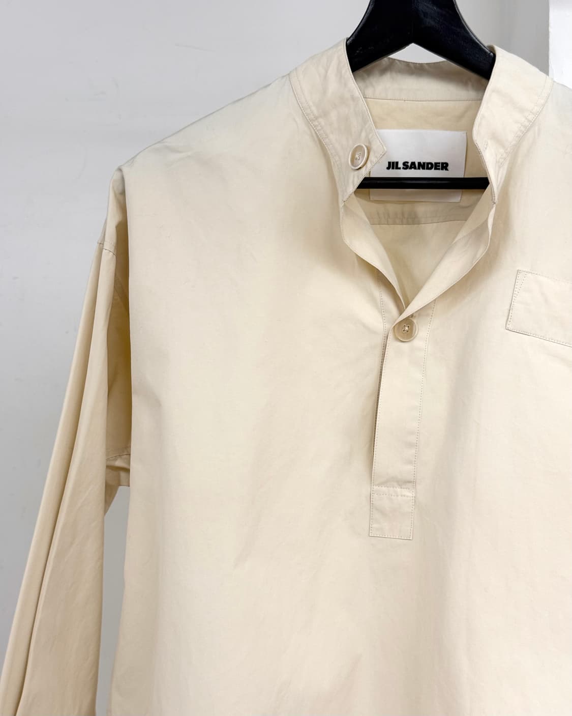질샌더 베이지 코튼 포플린 롱슬리브 셔츠 상품이미지3