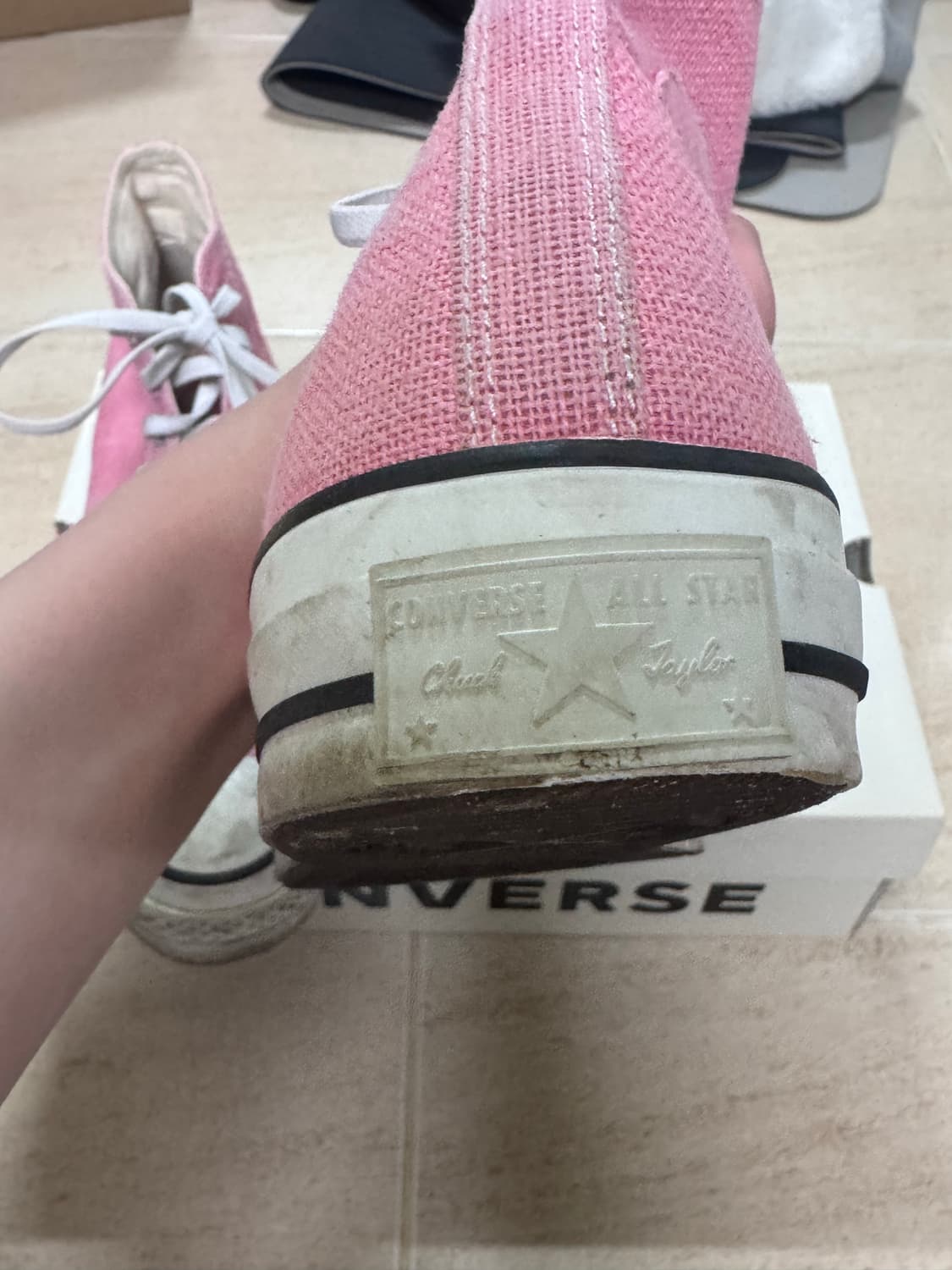 컨버스 x 스투시 척 70 하이 플루메리아(핑크) 270사이즈 상품이미지7