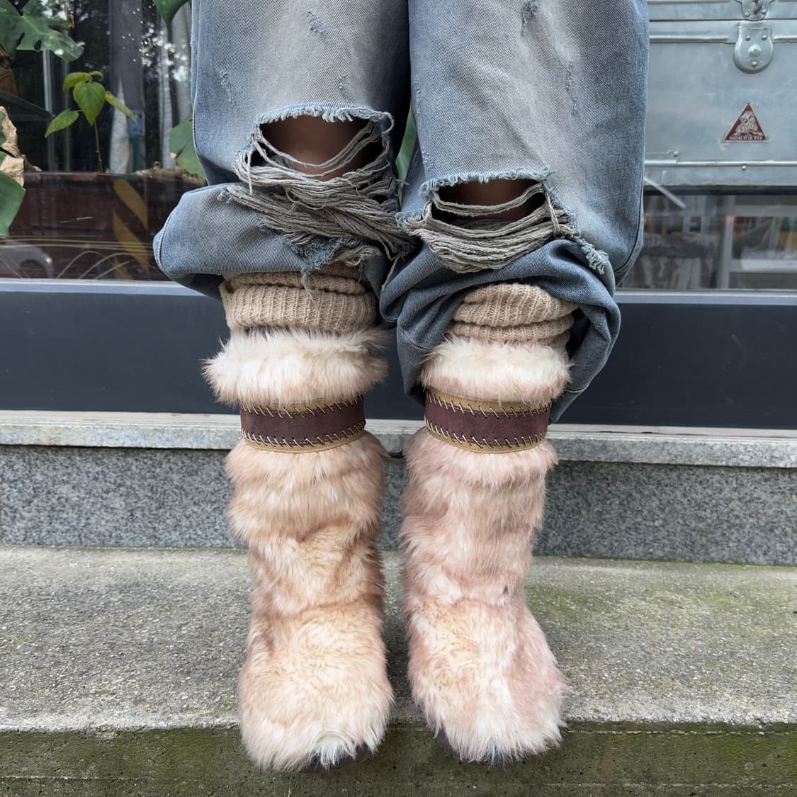 리미티드 에디션 크록스 퍼 네이티브 털 부츠 상품이미지8