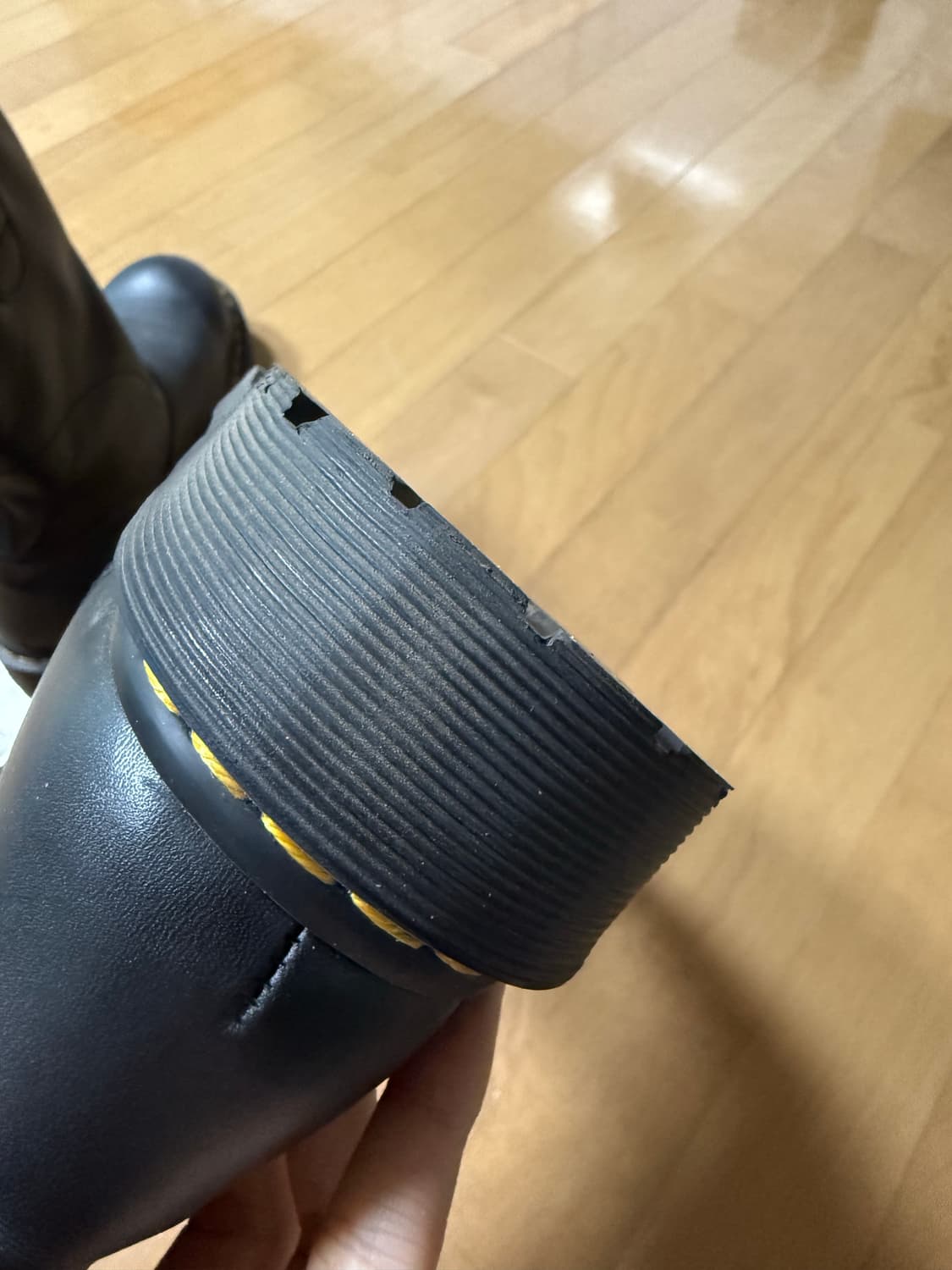 닥터마틴x스투시 2295 데콘 블랙 와나마 레더 부츠 블랙 [UK10] 상품이미지3