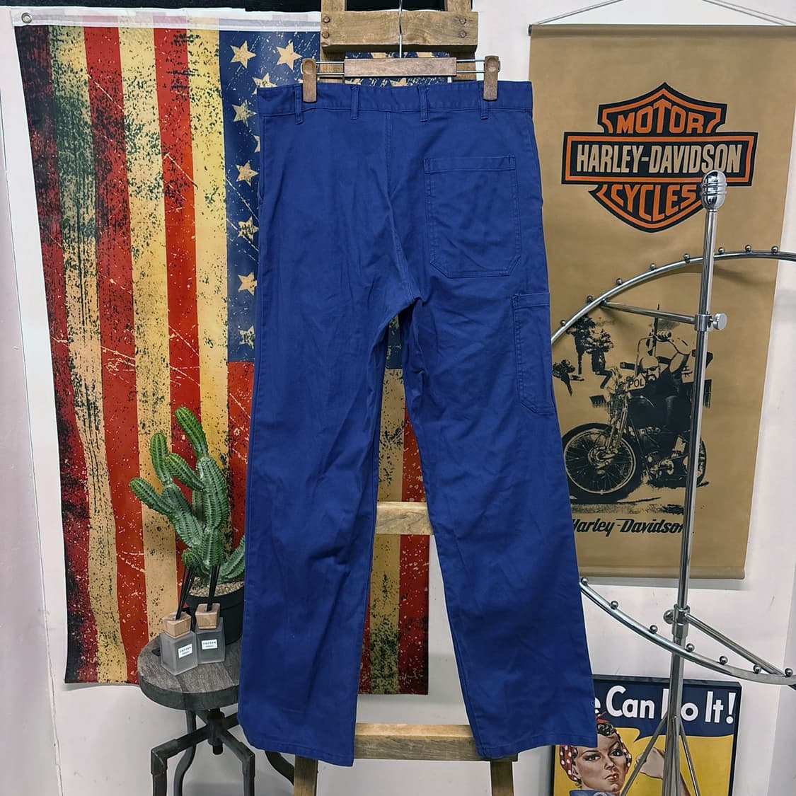 70s 오리지널 프렌치 워크팬츠 하이웨스트 버튼플라이 N678 상품이미지2