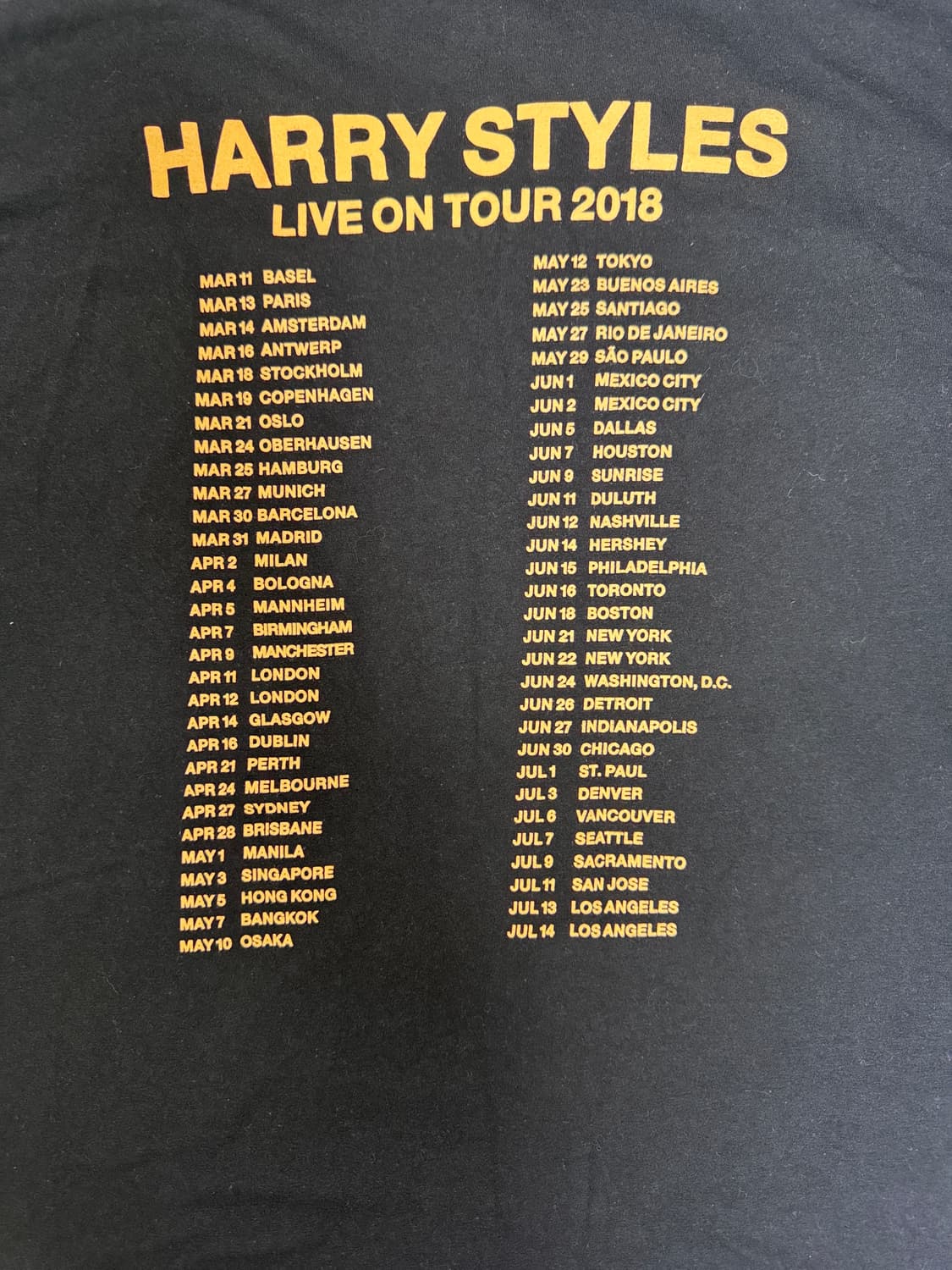 빈티지 해리 스타일스 HARRYL STYLES 2018투어 티셔츠 L 상품이미지5