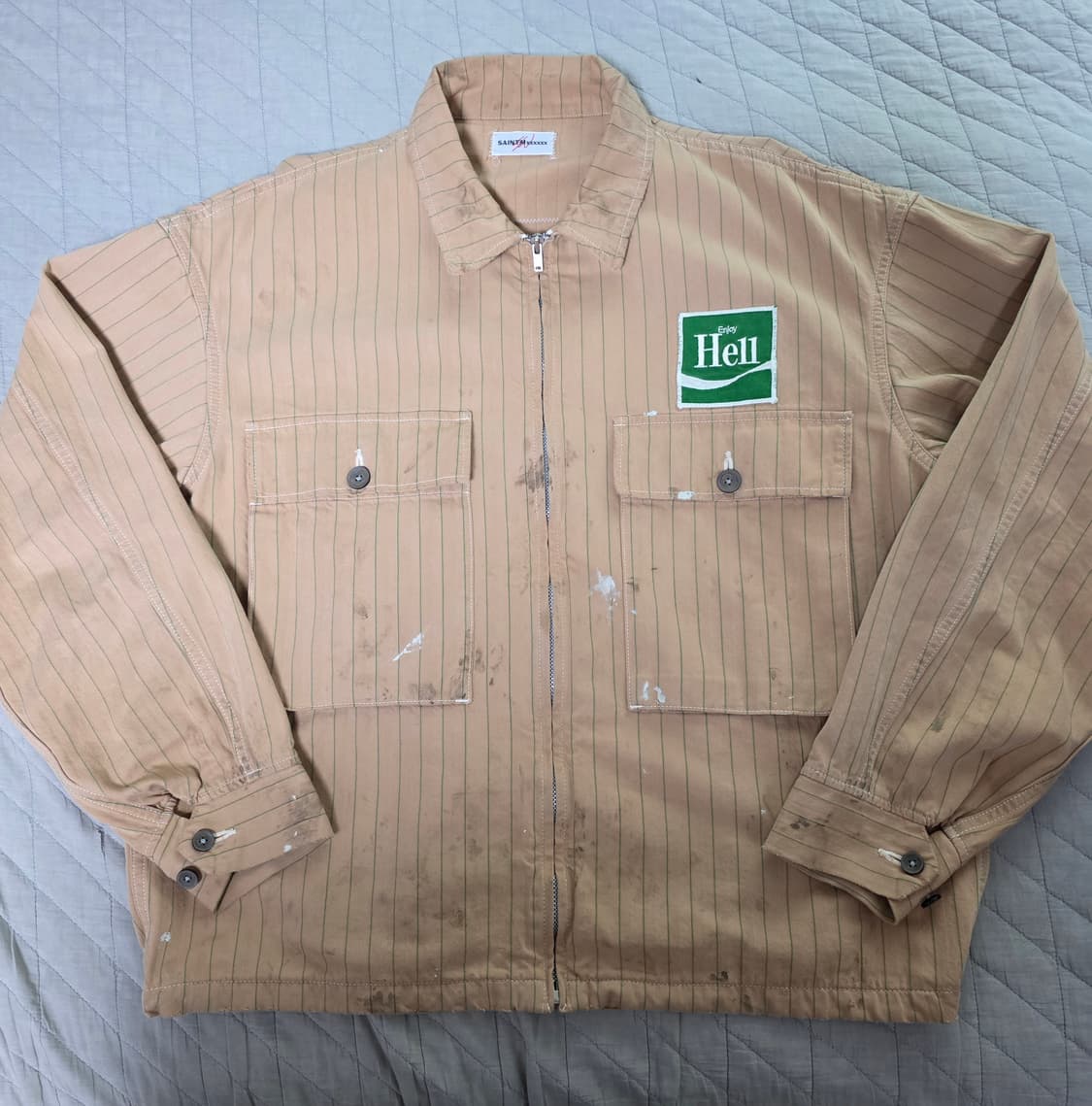 [L] 세인트미카엘 X SEAN 스트라이프 워크 자켓 상품이미지1