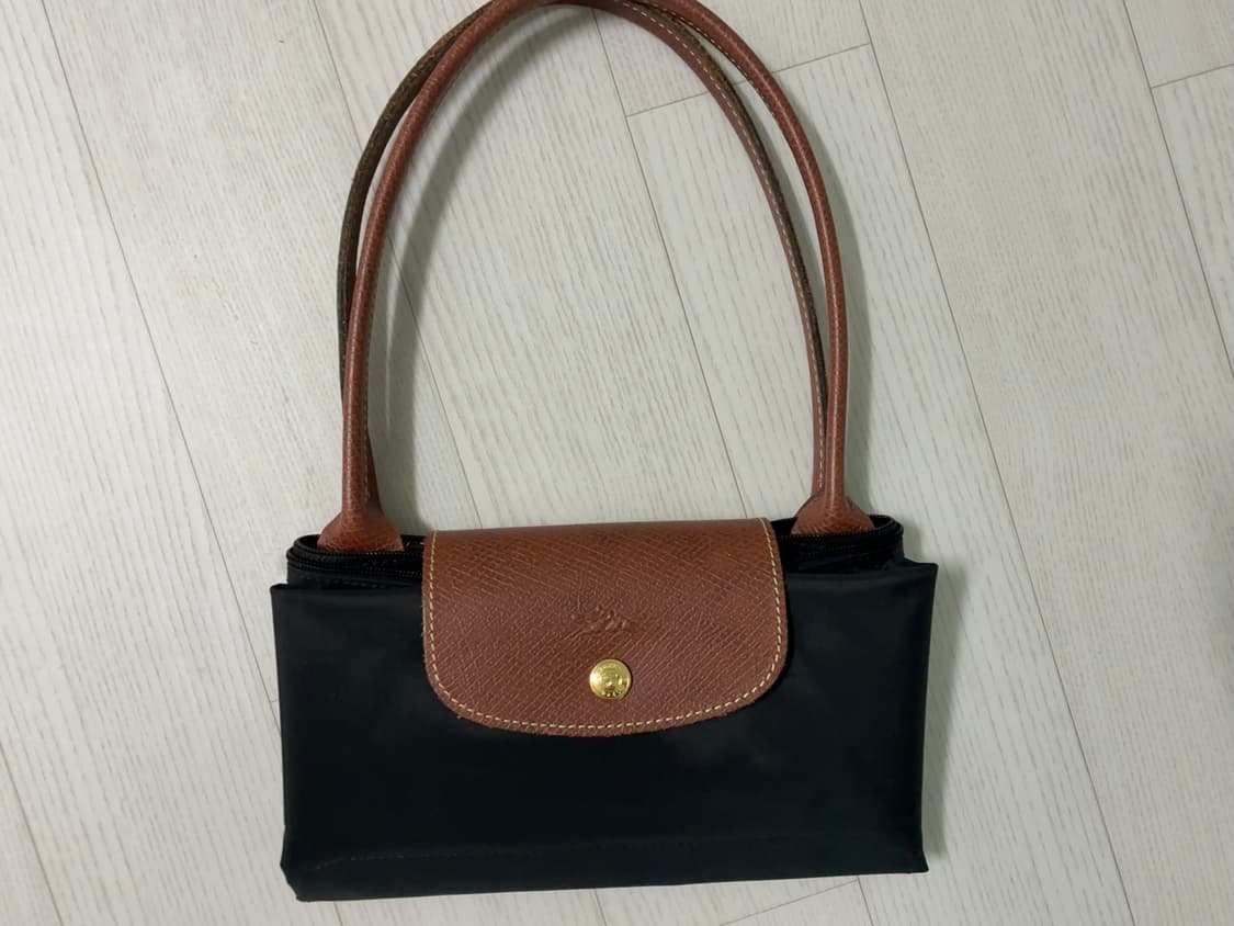 롱샴 르 플리아쥬 숄더백 m 미디움 블랙 상품이미지4