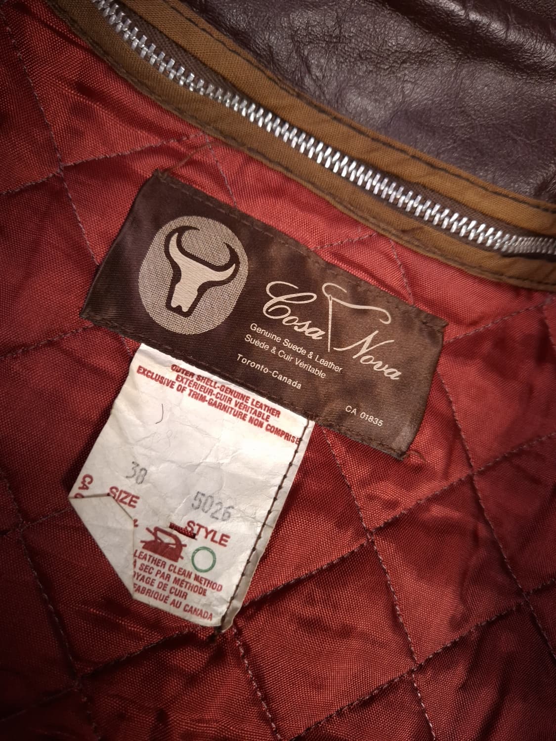 70's 오리지날 캐나다제조 리얼레더 트렌치코트 상품이미지4