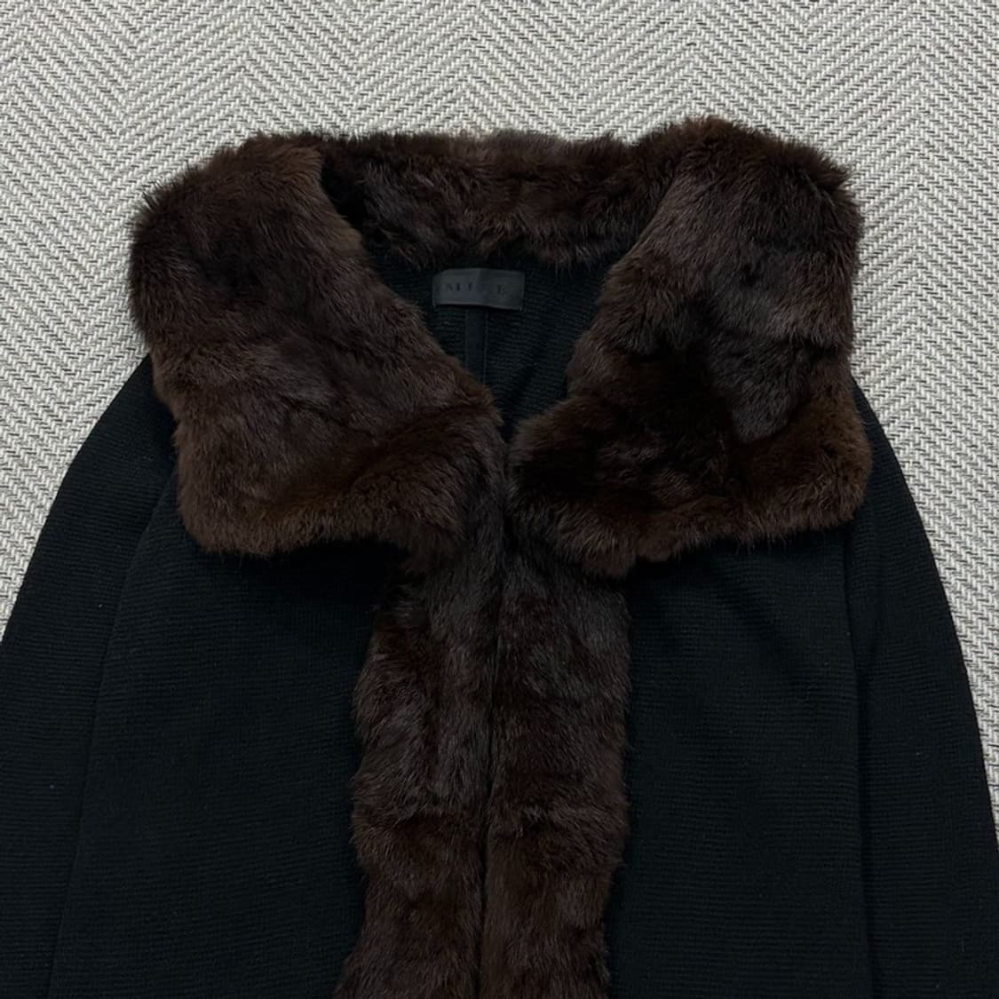 마인 울블렌드 퍼 후드 가디건 v2528 상품이미지3