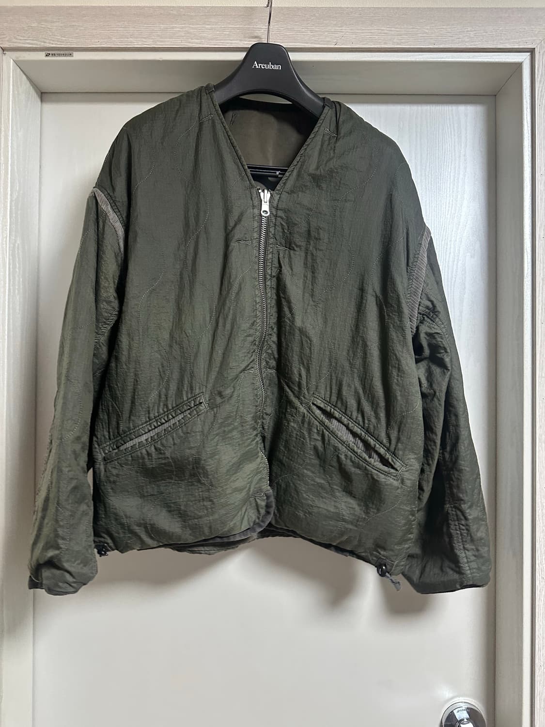 폴리테루 라이너 유즈드 올리브 퀄티드그린 4사이즈 상품이미지1