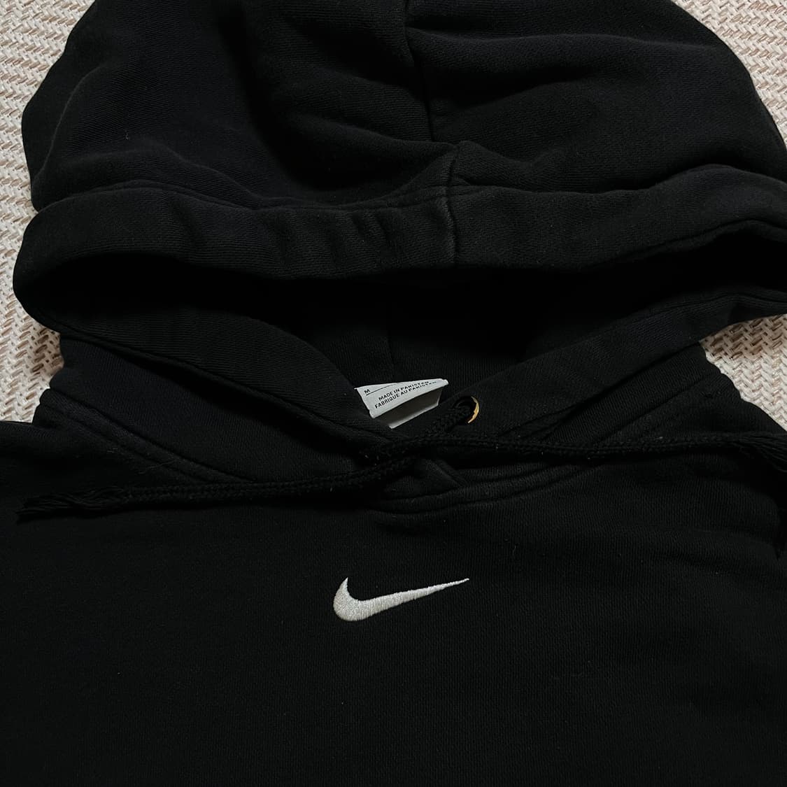 [정품] 나이키 블랙 중앙스우시 후드티 [ M ] 상품이미지3