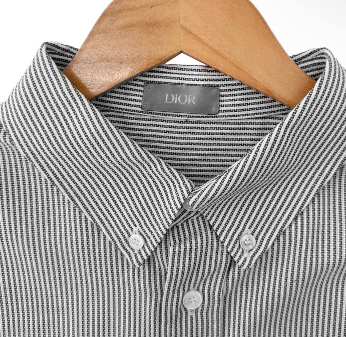 [39] 디올 x 데님 티어스 남성 코튼 스트라이프 옥스포드 셔츠 그레이 상품이미지8