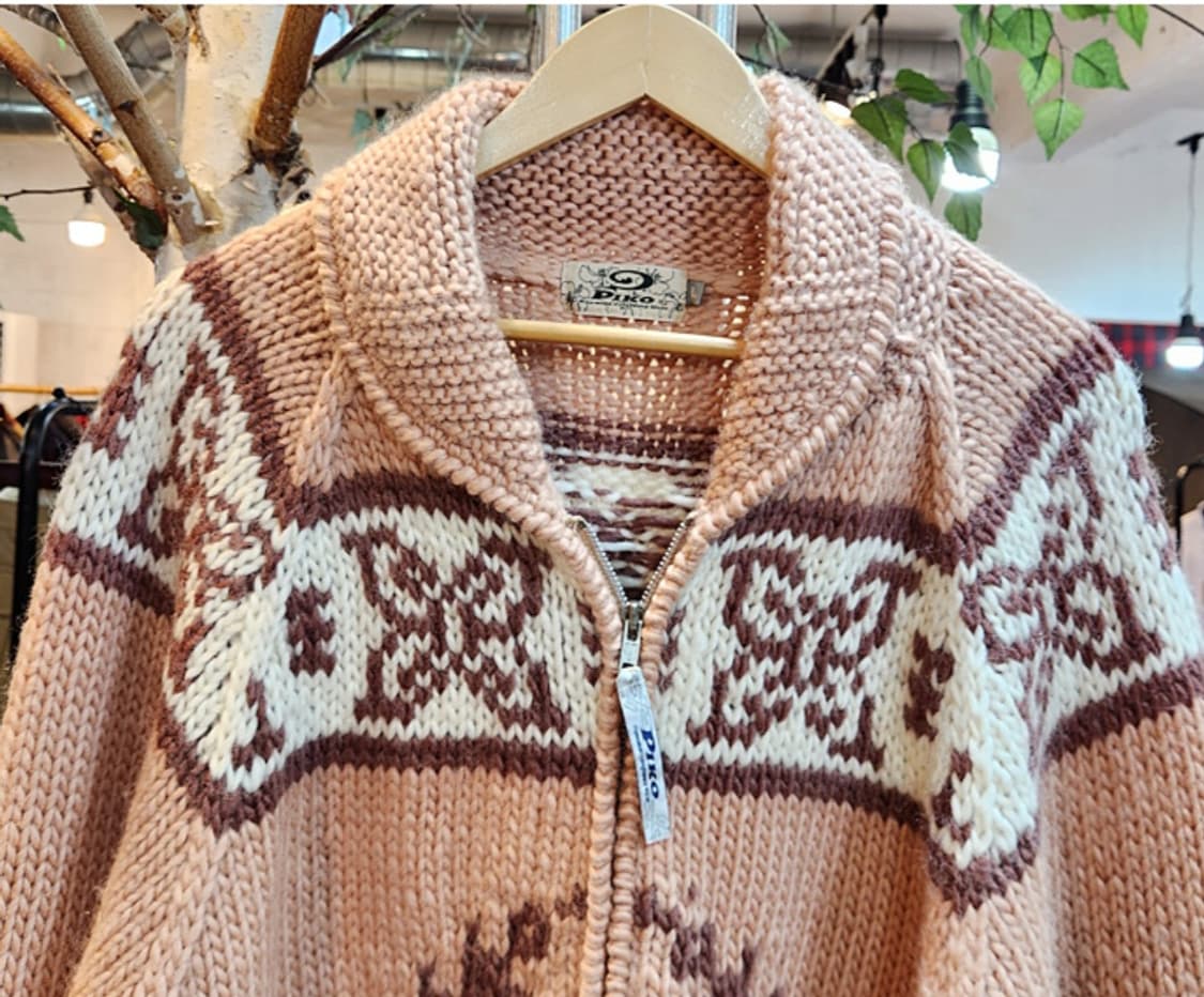 Piko 피코 울 코위찬 빈티지 스웨터 집업 상품이미지2