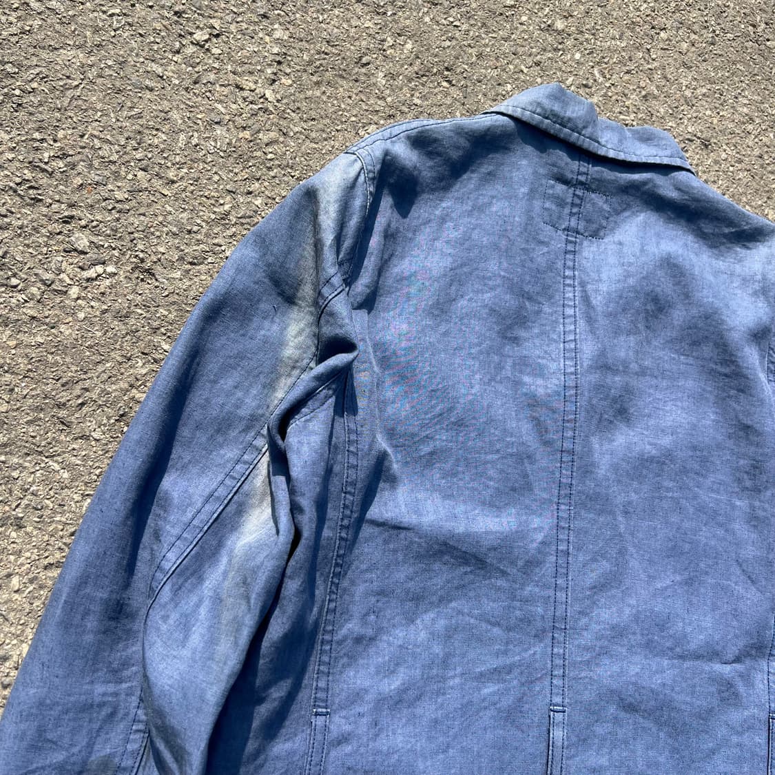 나이젤카본 40‘s 복각 리넨 프렌치워크 샵 코트 상품이미지8