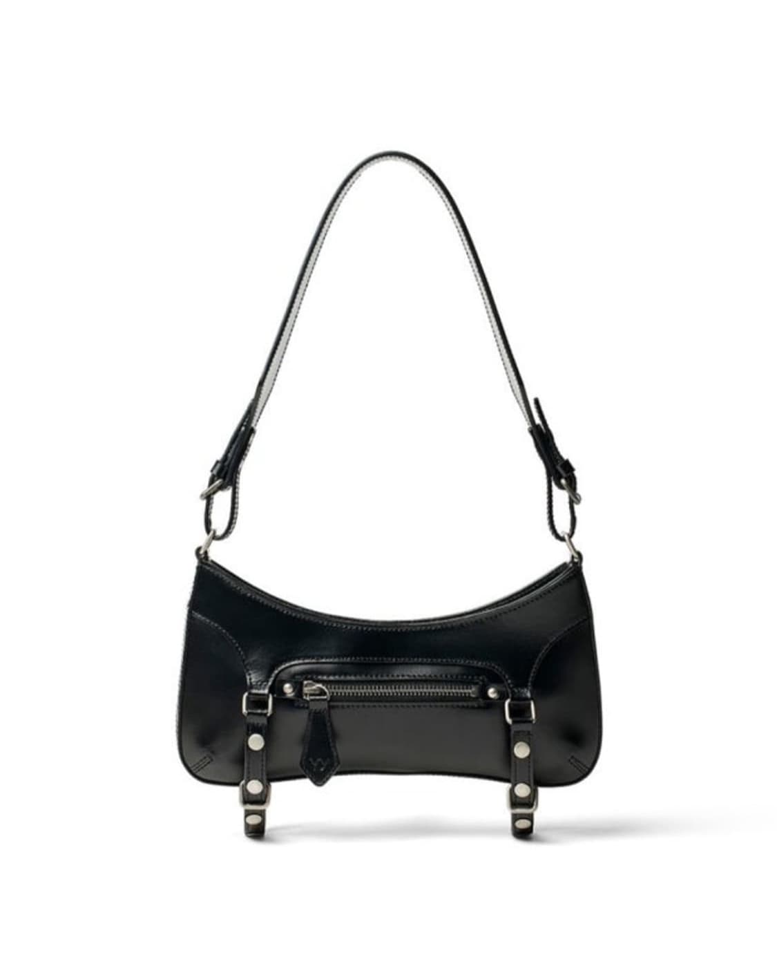 Open Yy Garter Belt Leather Bag Black 상품이미지1
