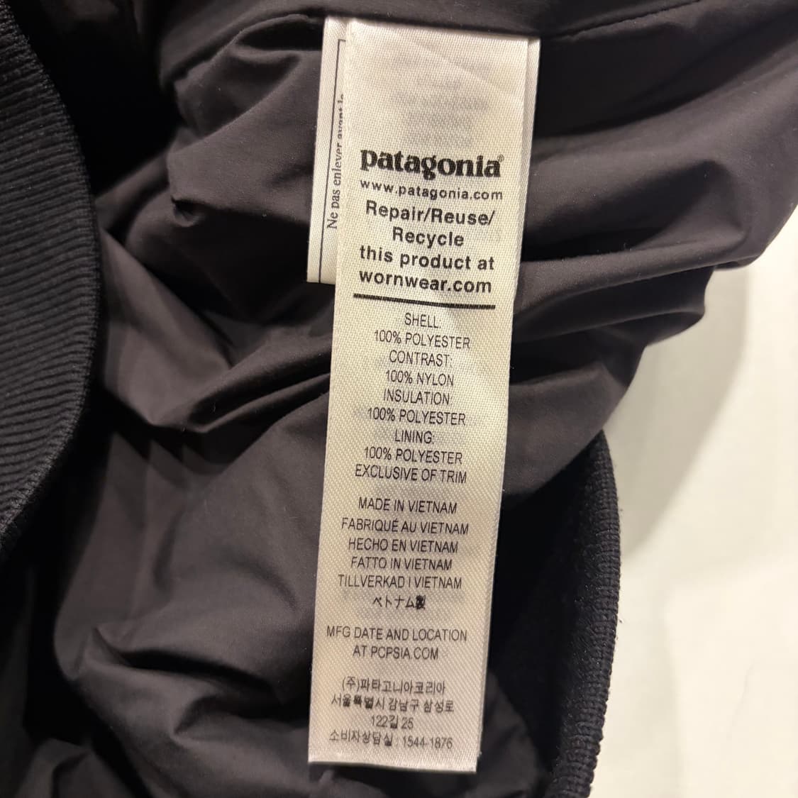 [M] 21s 파타고니아 ZEMER 패딩 봄버 자켓 블랙 C10 상품이미지7