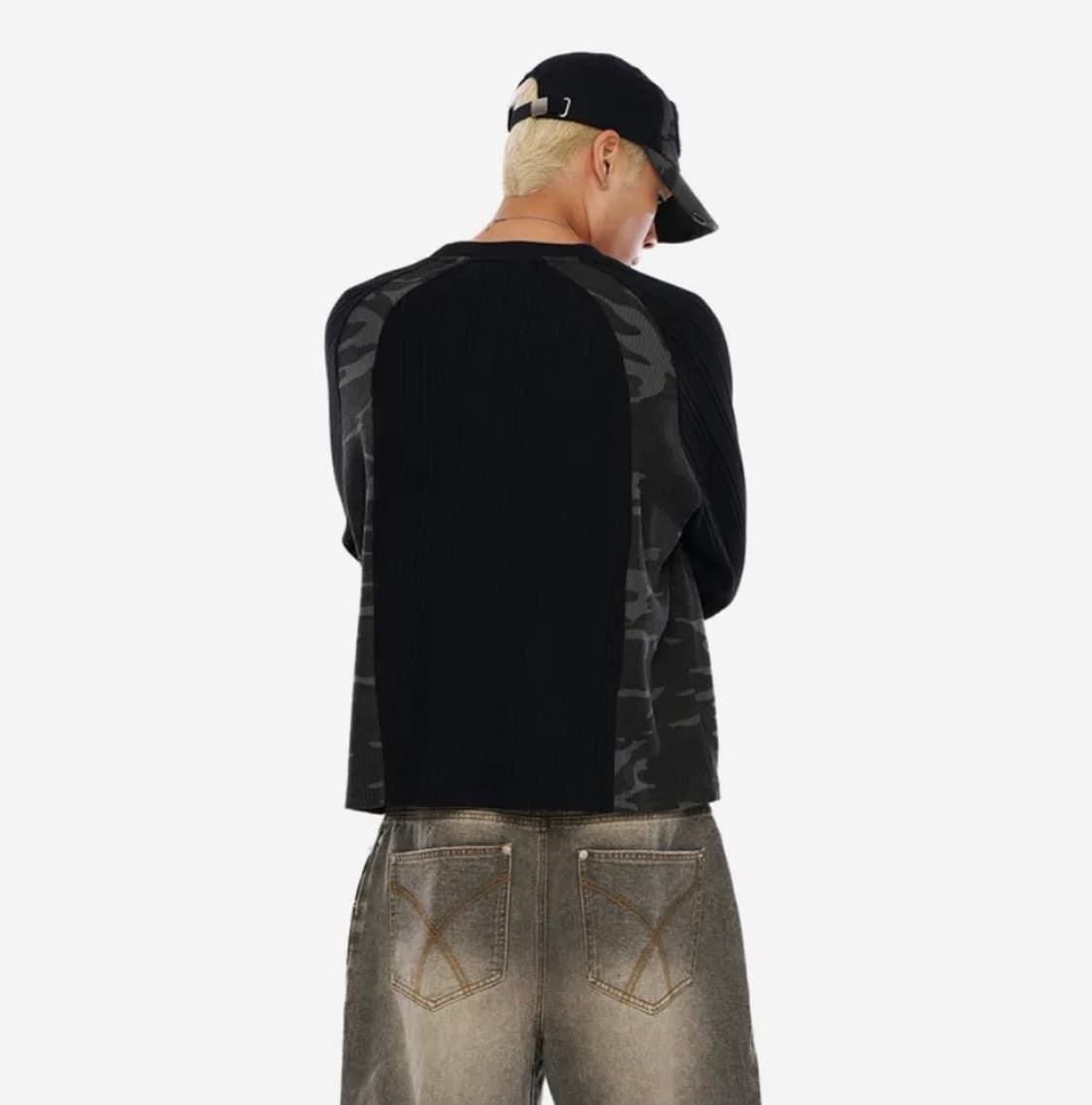 아캄 사이드 카모 롱슬리브 블랙 2 사이즈 상품이미지3