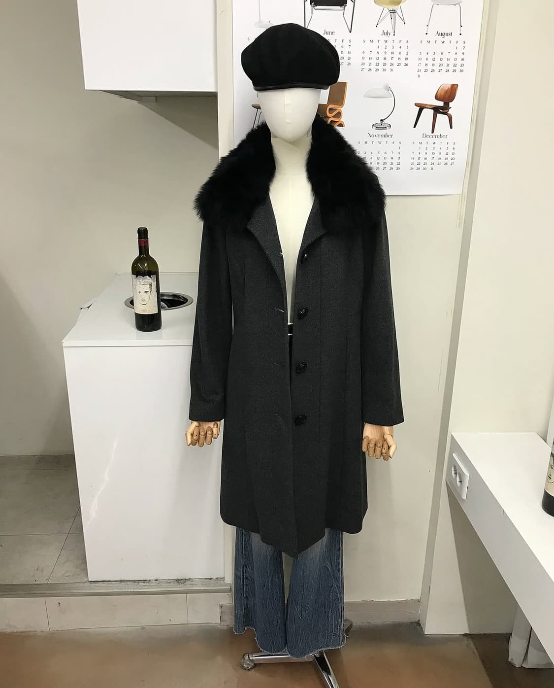 일제 캐시미어 퍼 빅카라 코트 상품이미지5