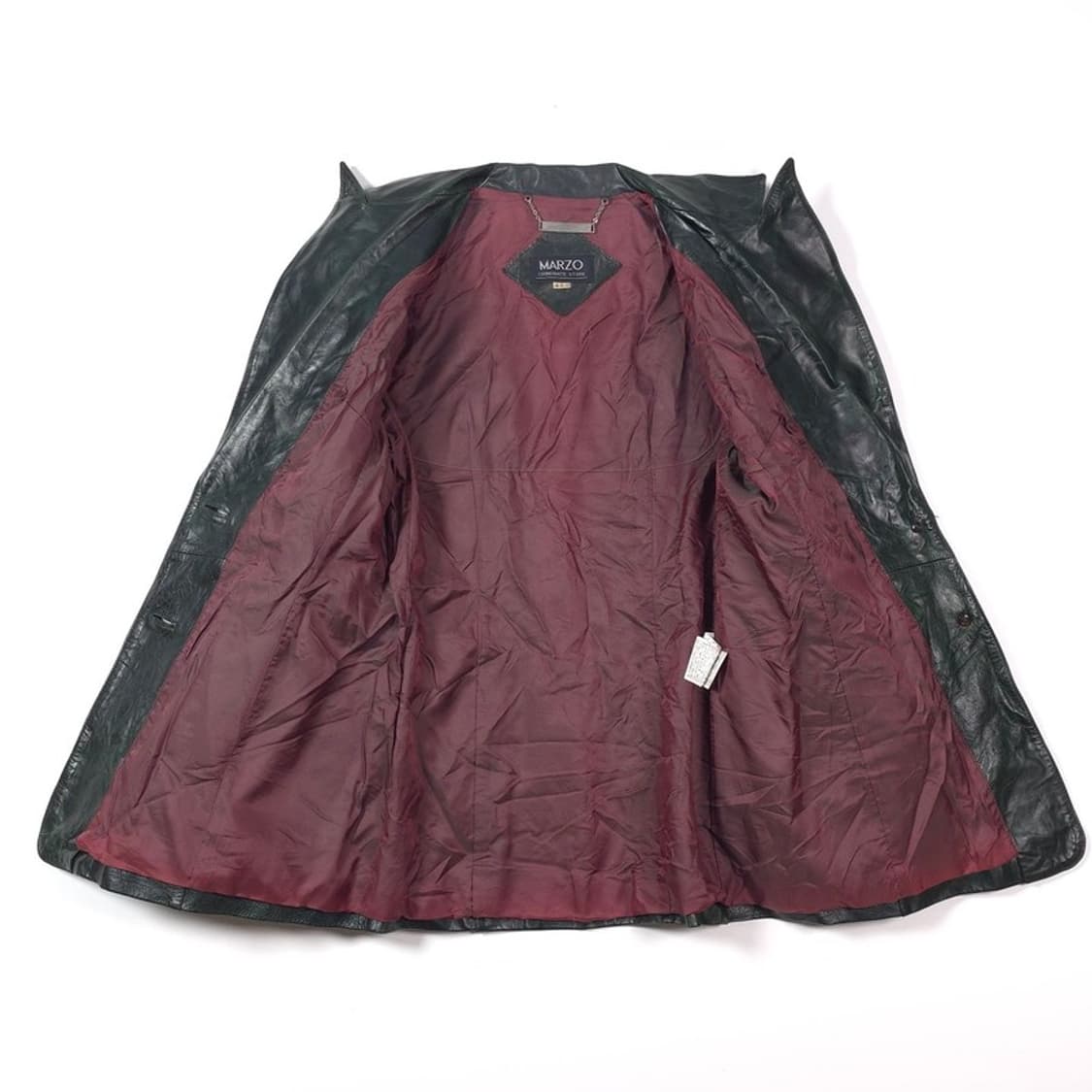 MARZO 마르조 천연 소가죽 딥그린 블레이저 자켓 상품이미지5