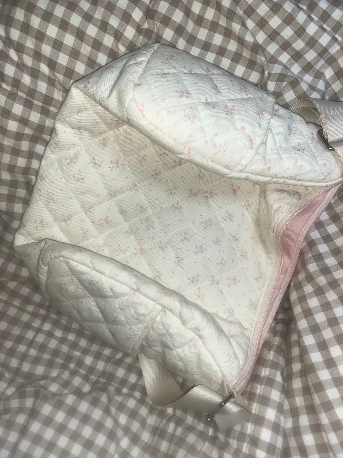 오부니 잔꽃 모리걸 퀼팅 더플백 상품이미지4