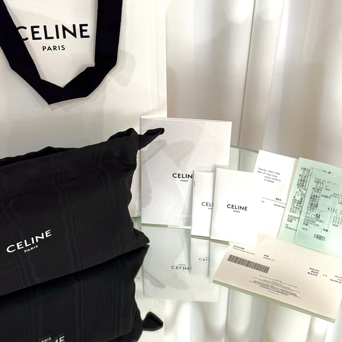 [새상품급/풀구성] 셀린느 클로드 숄더백 샤이니 카프스킨 상품이미지5