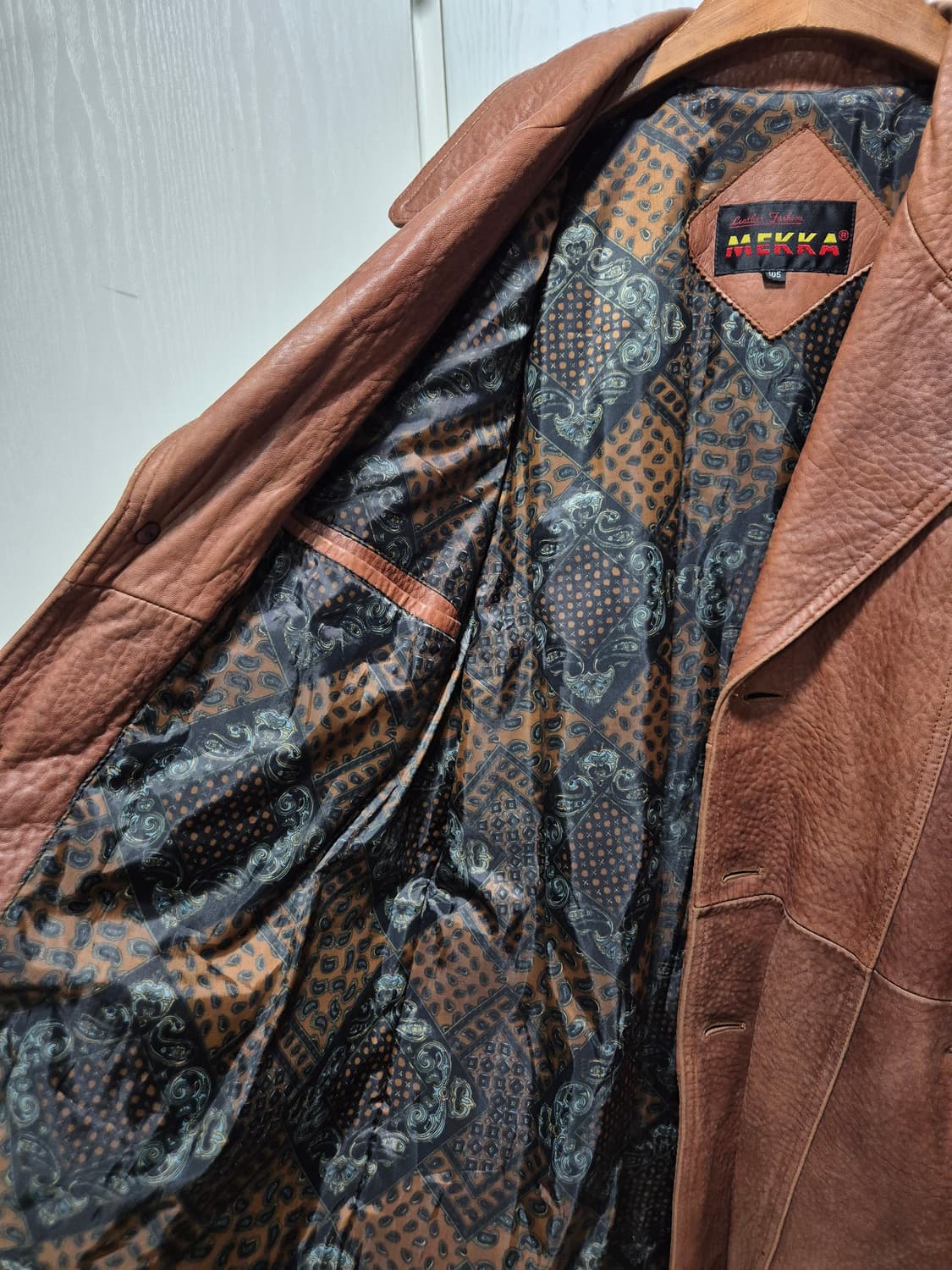 MEKKA 빈티지 브라운 가죽 코트 상품이미지6