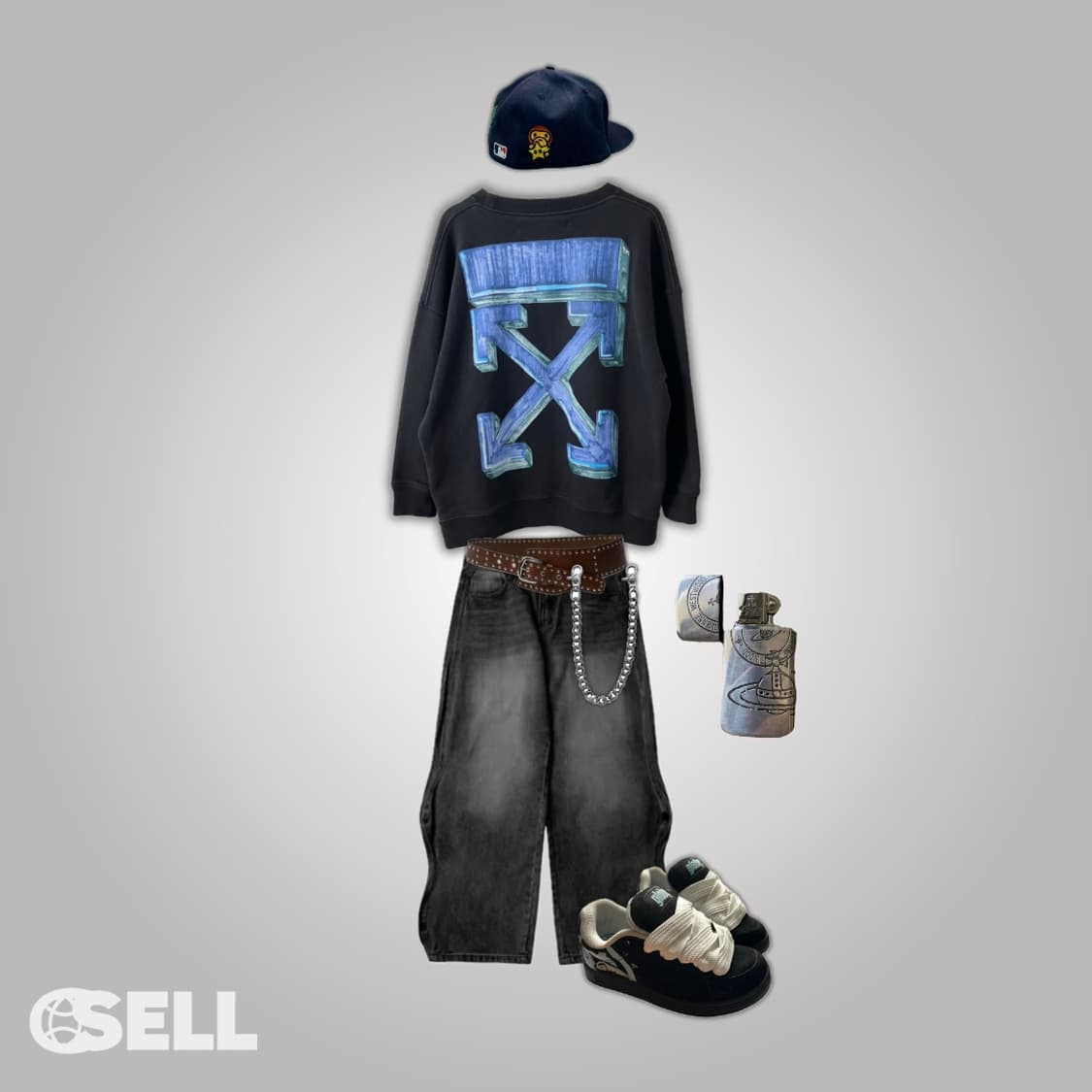 오프화이트 맨투맨 상품이미지2