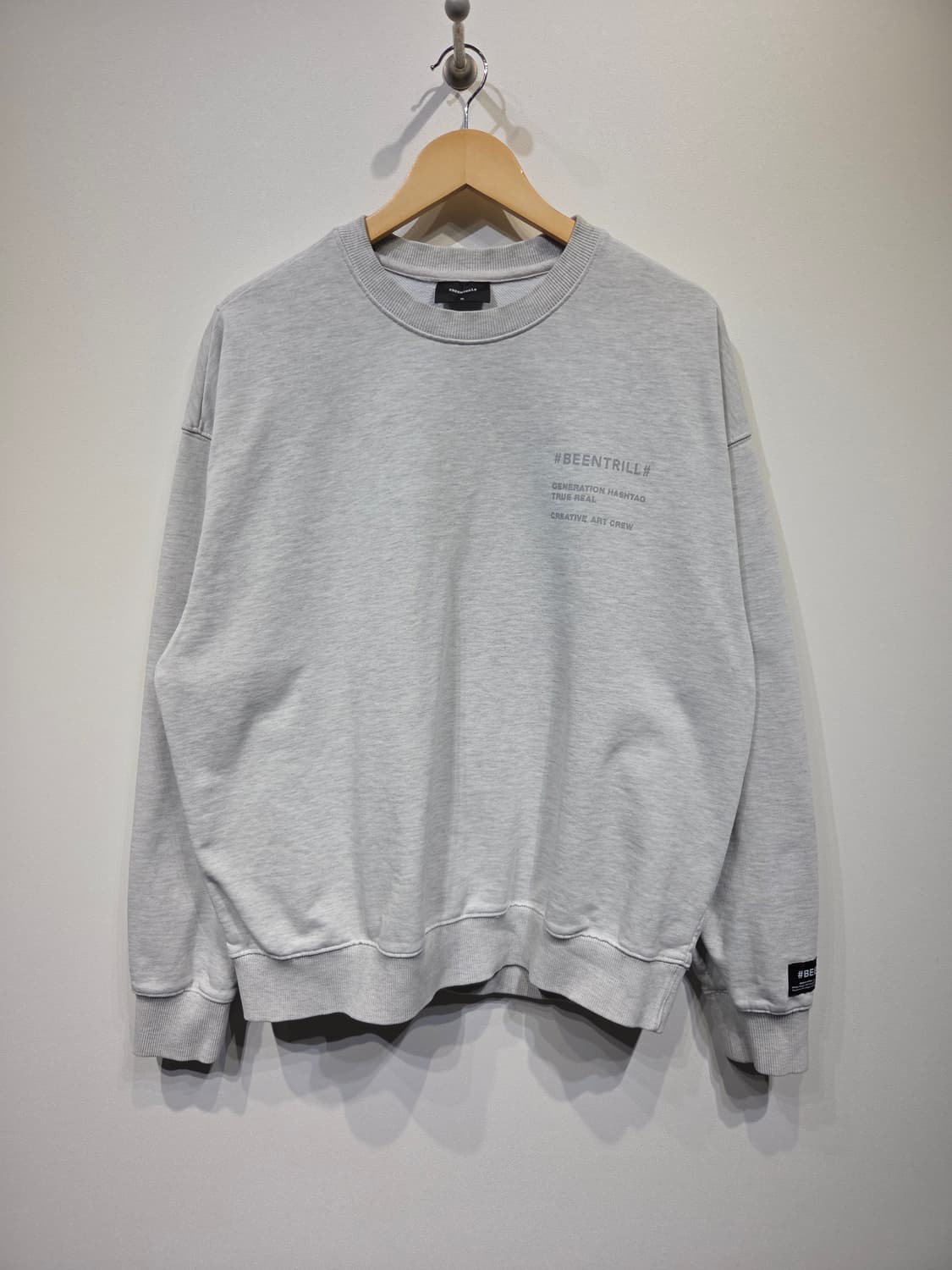 BEENTRILL 빈트릴 해시태그 오버핏 맨투맨 상품이미지2