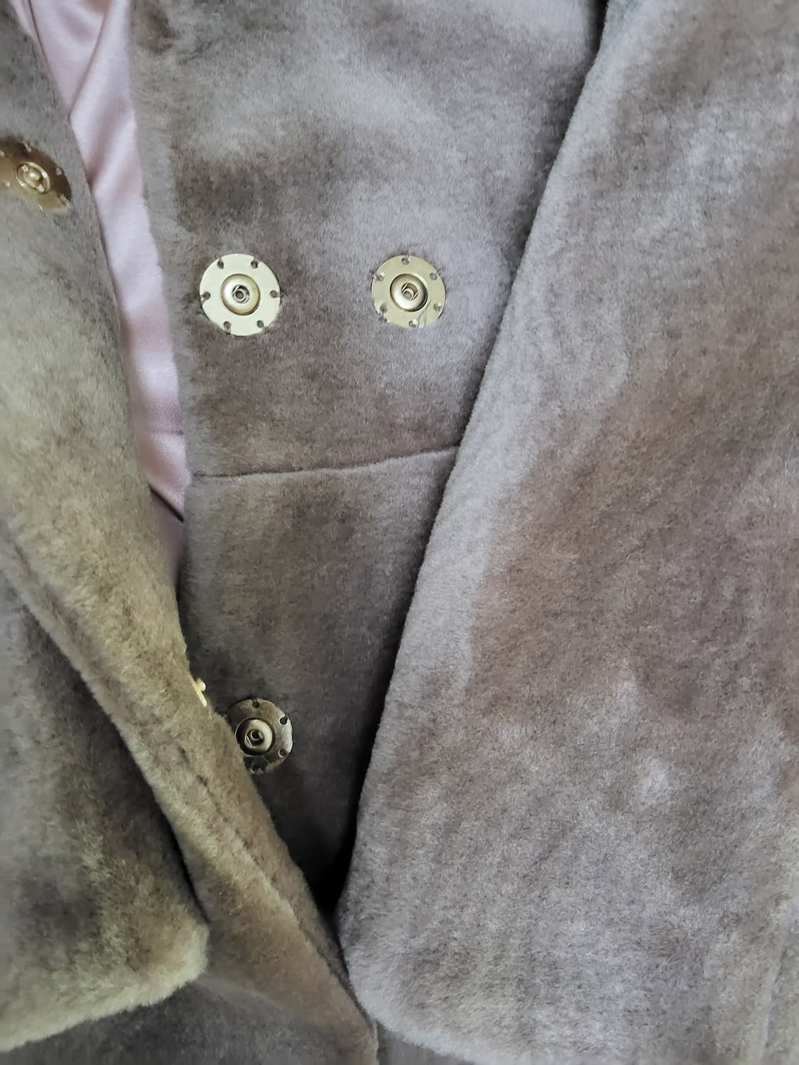 Furs 66 핑크폭스 무스탕 코트 S 상품이미지4