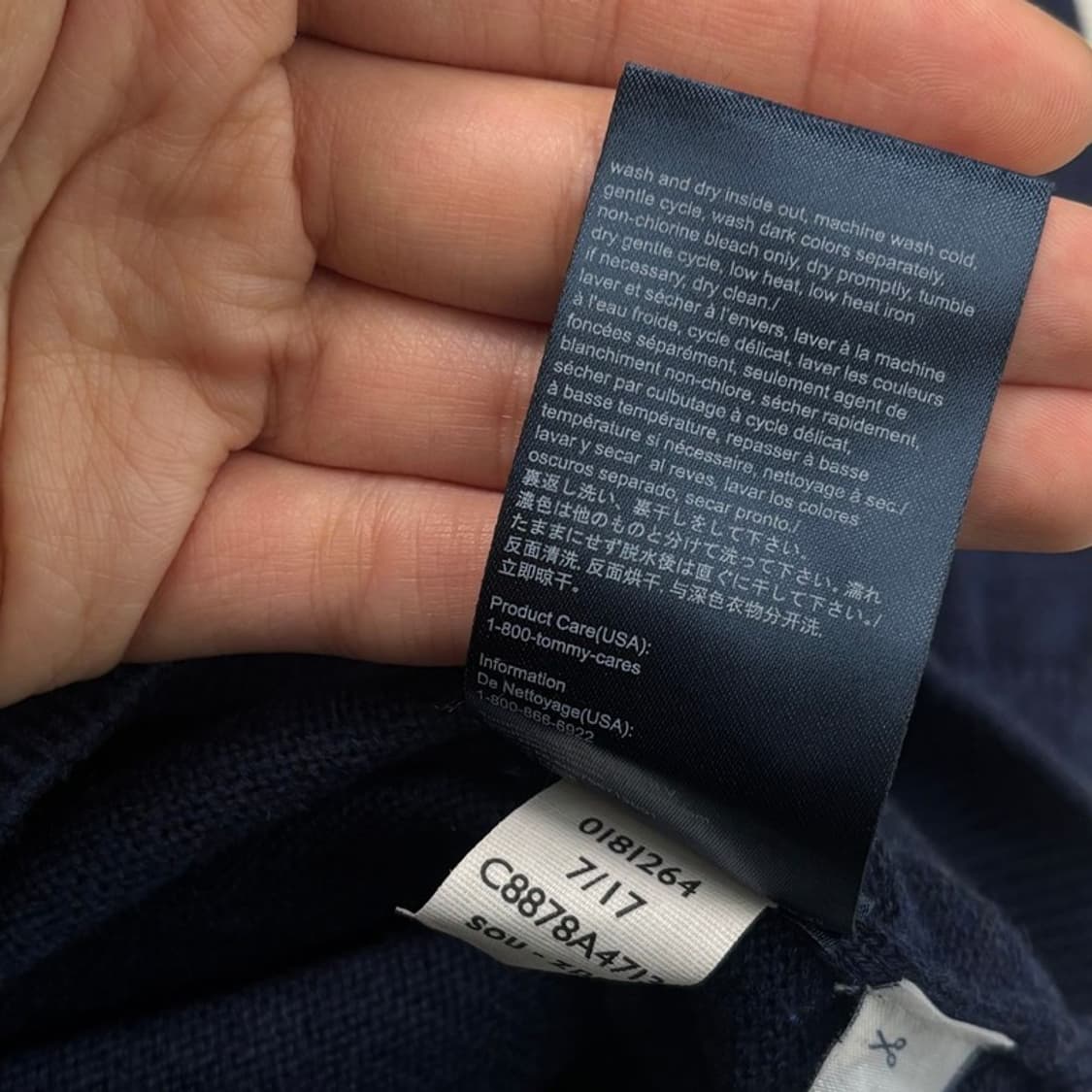 TOMMY HILFIGER 하프 집업 니트 네이비 M 상품이미지9