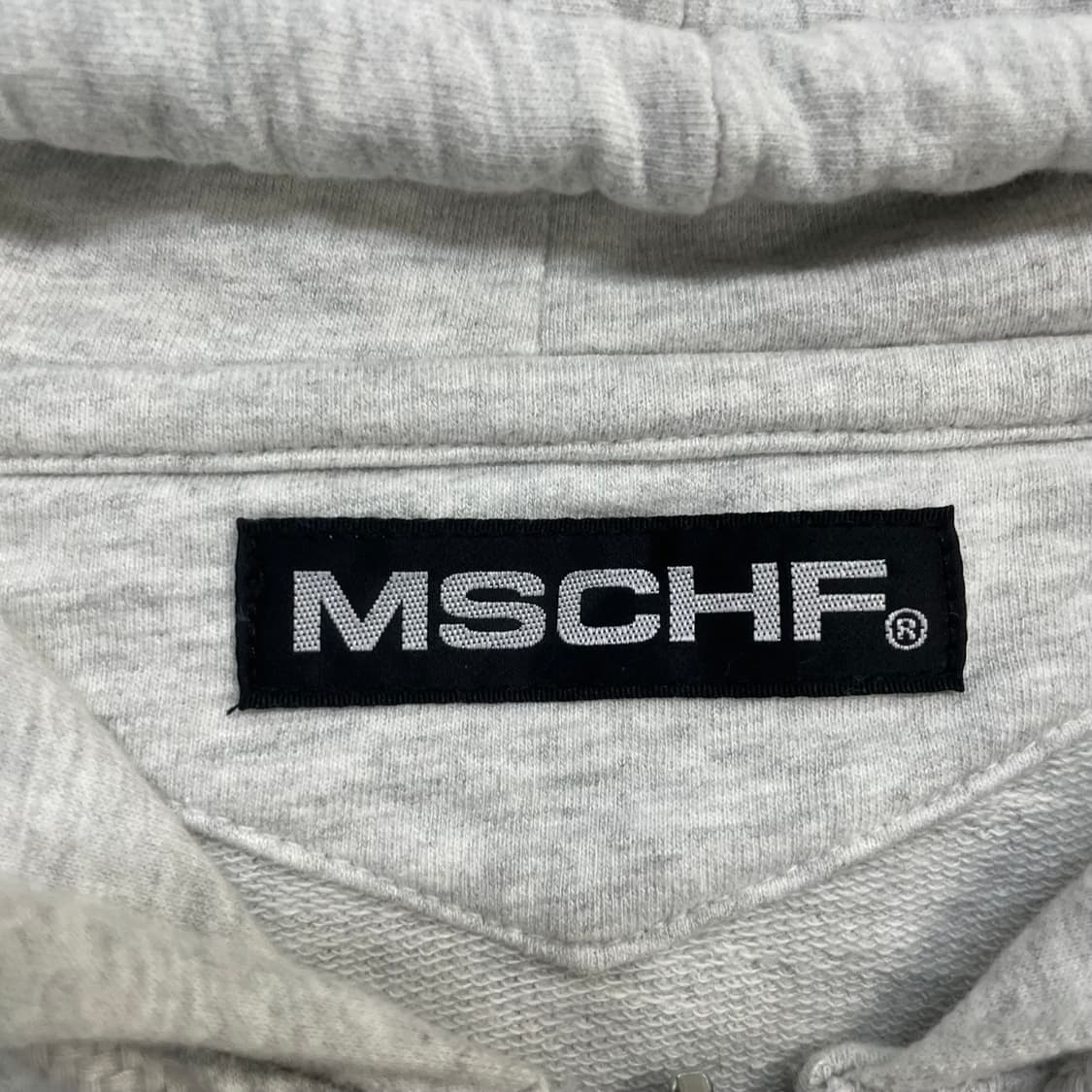 미스치프 롬버스 후드집업 멜란지 그레이 상품이미지4