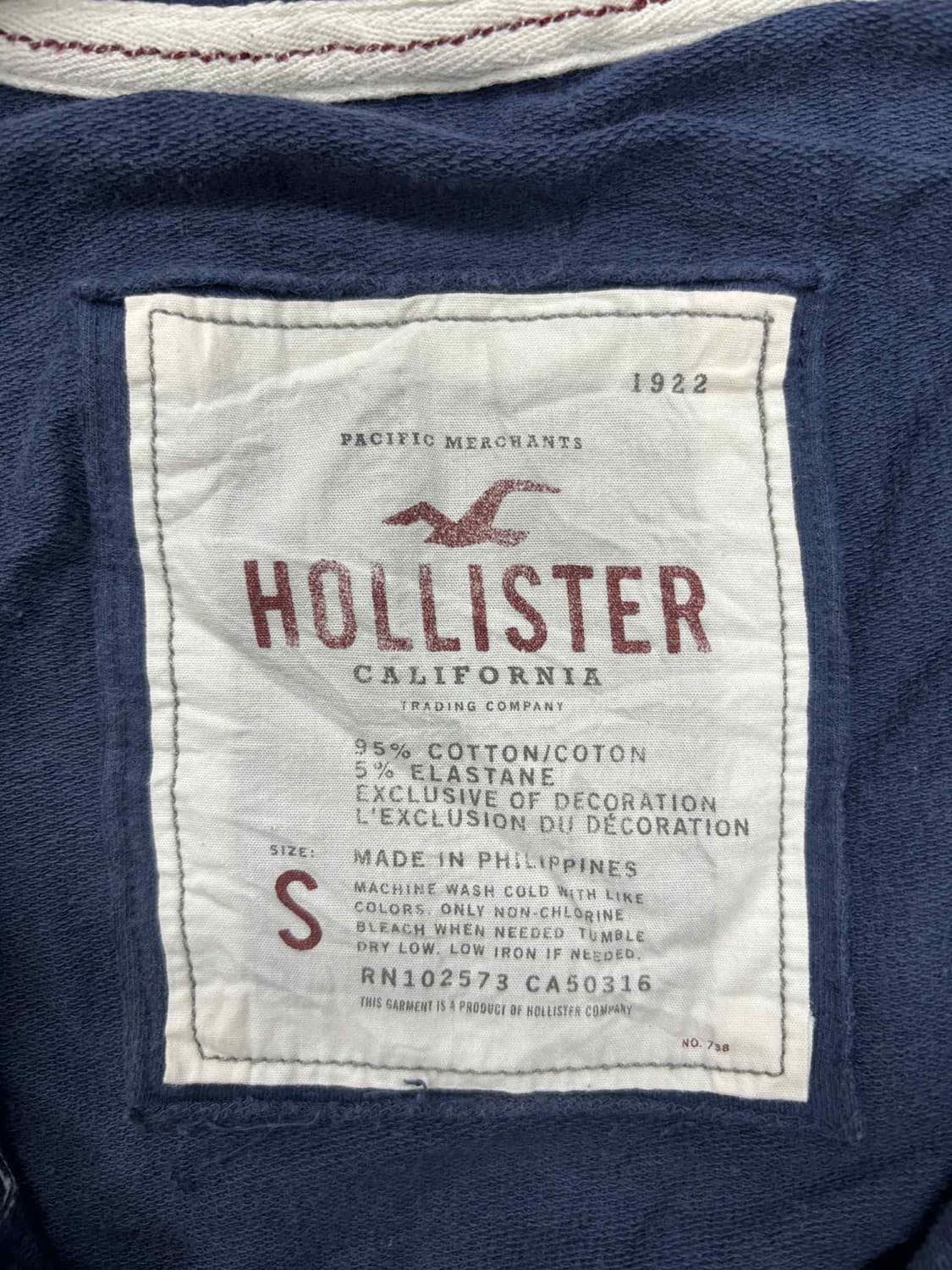 홀리스터 y2k 여리핏 네이비 걸즈 대장급 후드집업 희귀져지(S) 상품이미지4