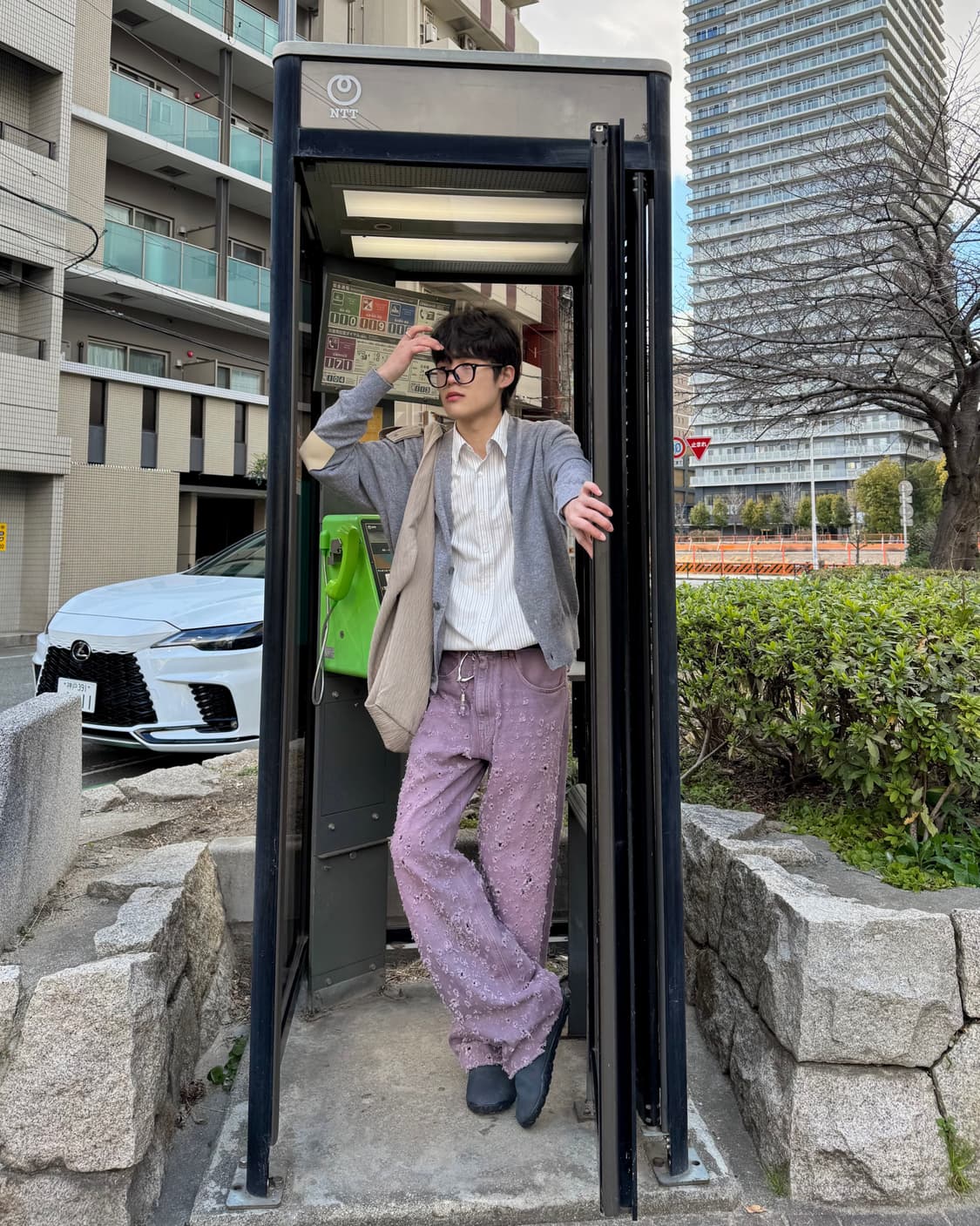 (M) 이얼즈어고 로버 울 가디건 02-2 멜란지 그레이 상품이미지1