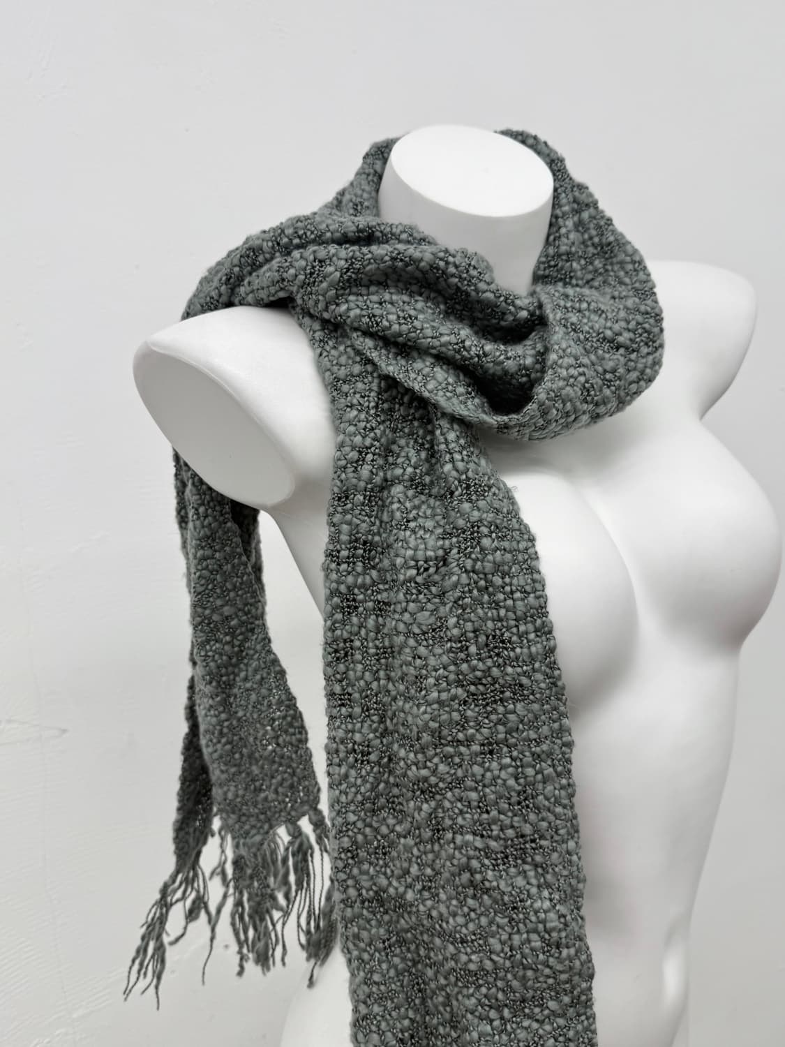그레이 코지 짜임 머플러  상품이미지3