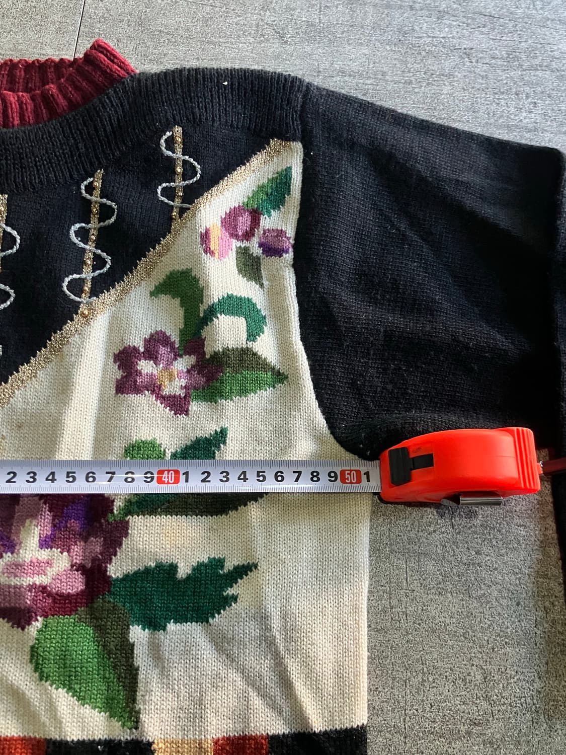 일본빈티지 Dexx 오리엔탈보헤미안 문양 니트스웨터 상품이미지2