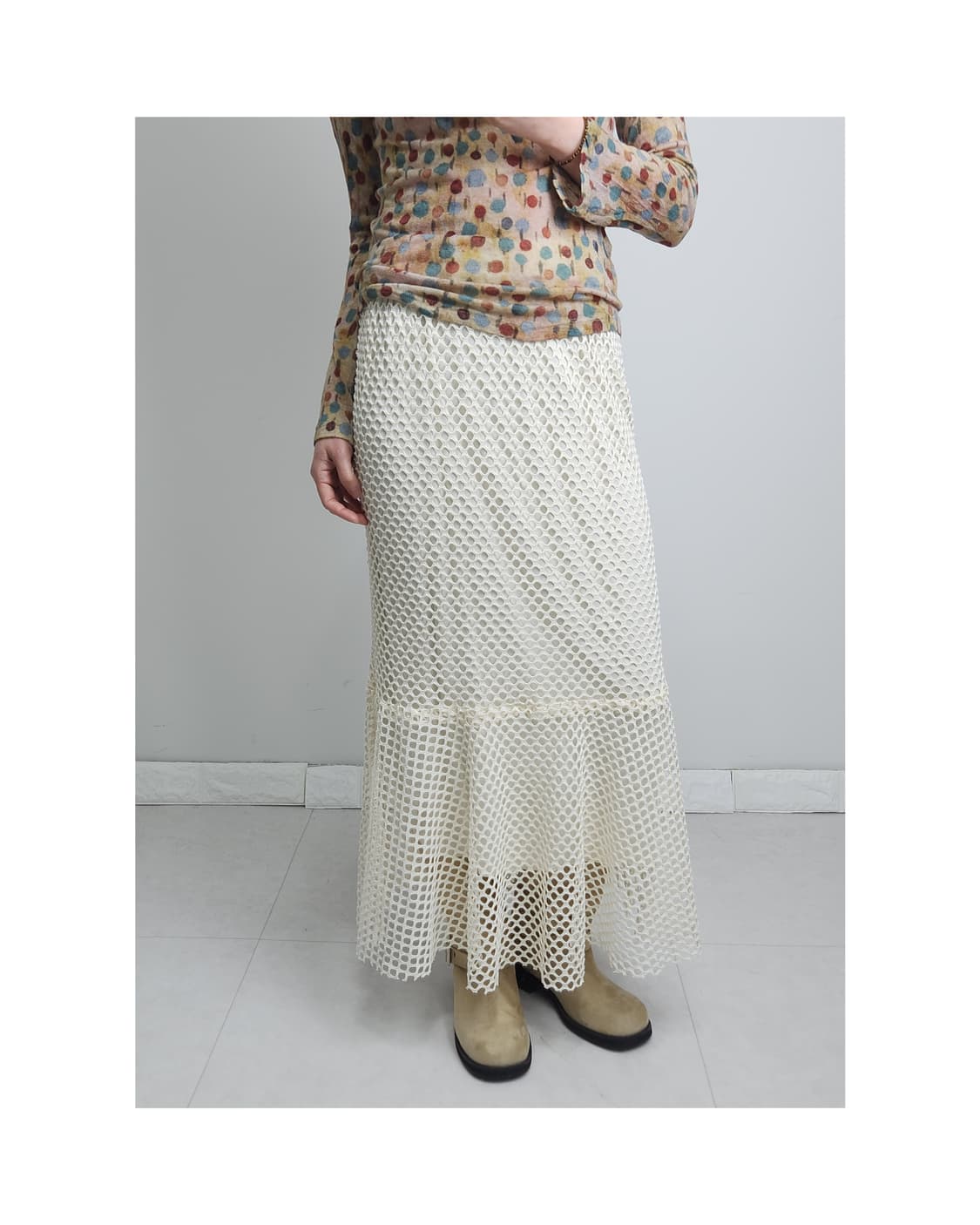 네트 롱 스커트 상품이미지1