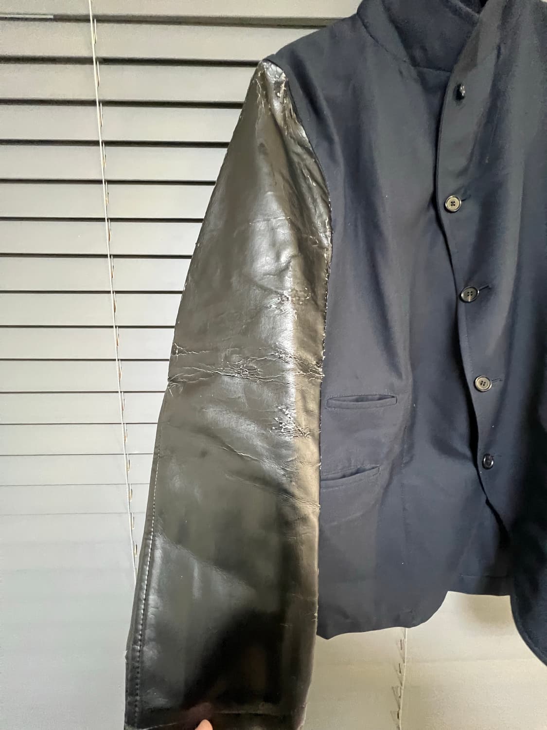 꼼데가르송 셔츠 레더 도킹 자켓 M  상품이미지3
